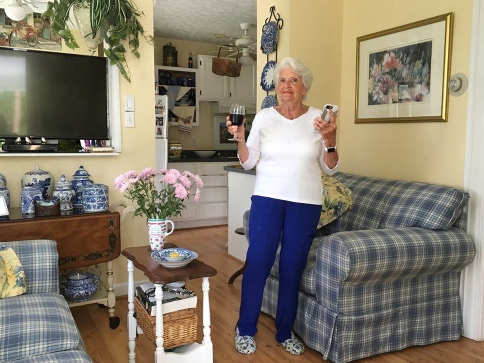 Dayton resident Wanda Lacy walks miles everyday in her South Park neighborhood home to stay active during quarantine. Staff photo / Sarah Franks