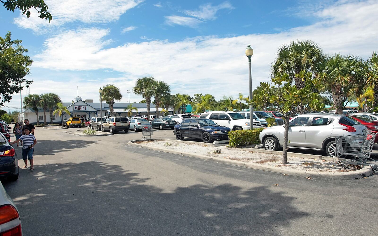 The parking lot at the World Thrift store always seems to be full.