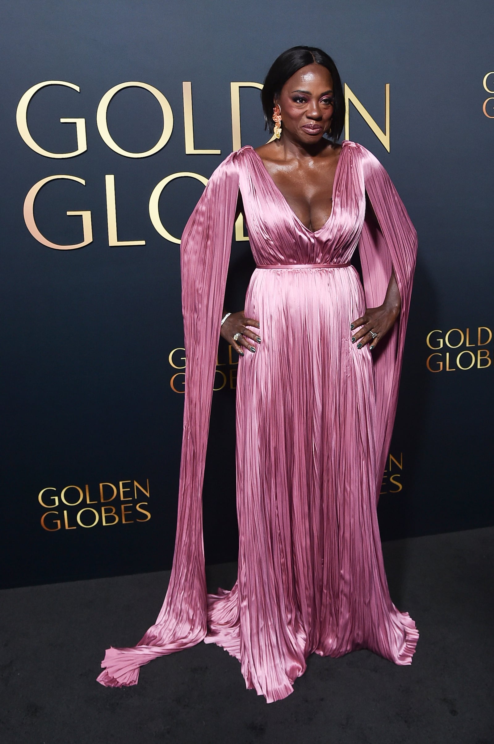 Viola Davis arrives at Golden Gala: An Evening of Excellence on Friday, Jan. 3, 2025, at the Beverly Hilton in Beverly Hills, Calif. (Photo by Richard Shotwell/Invision/AP)