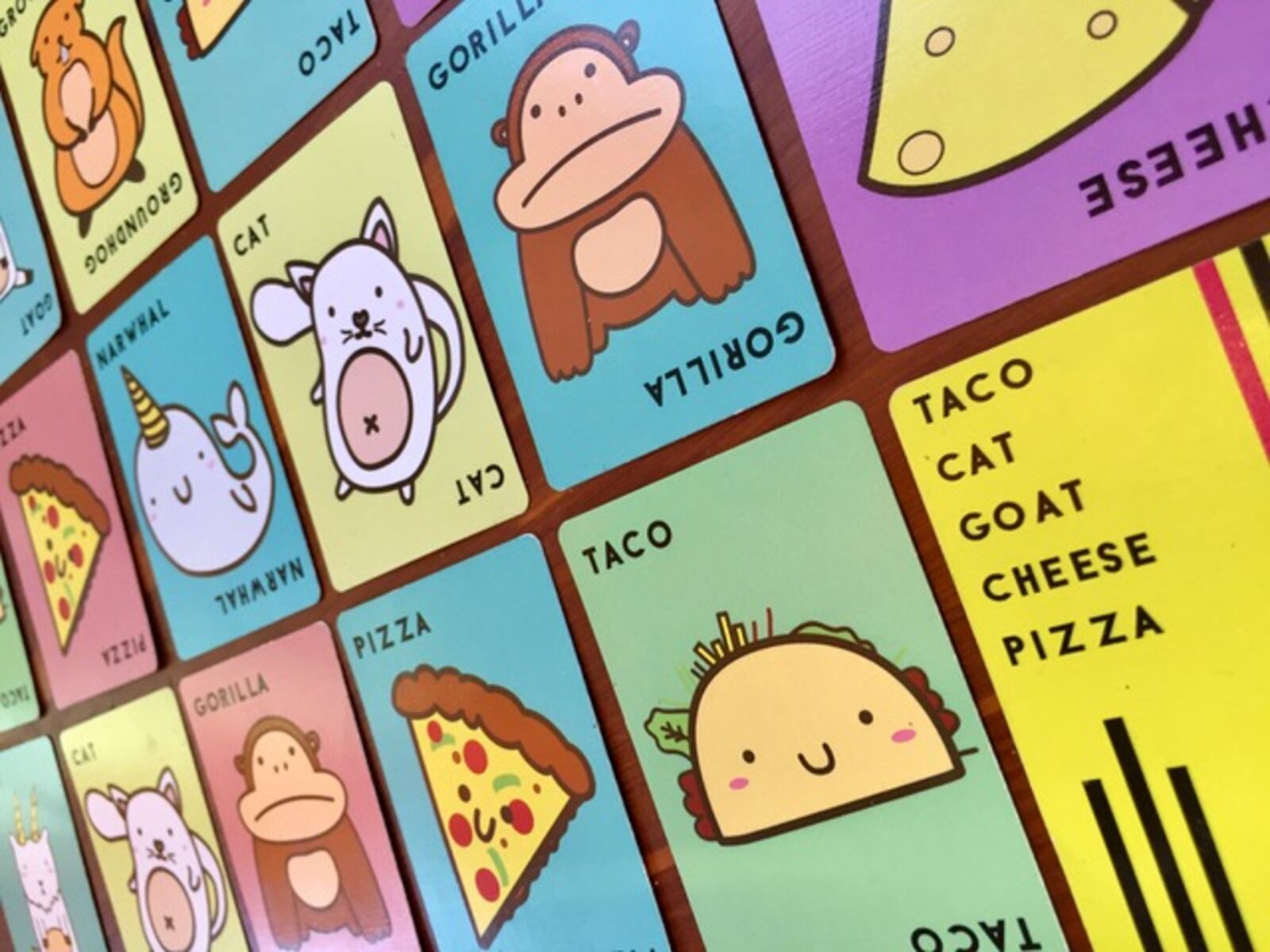 Taco Cat Goat Cheese Pizza is a high-energy party game for all ages. The game was designed by Dayton-area game designer Dave Campbell and is currently seeking funding on its Kickstarter page. CONTRIBUTED PHOTO