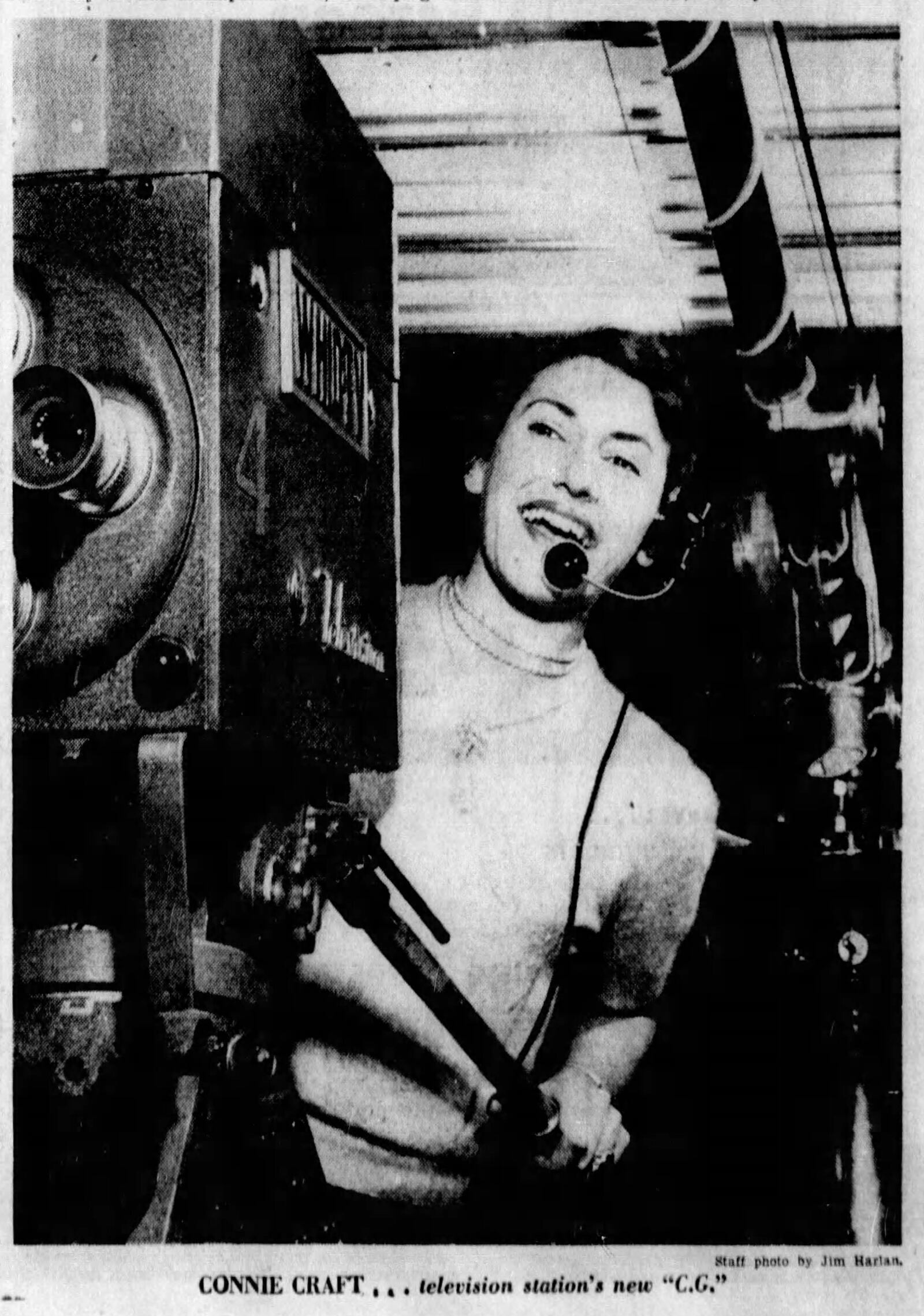 Jan. 21, 1951: There's a lady behind that camera at WHIO-TV. DAYTON DAILY NEWS ARCHIVES