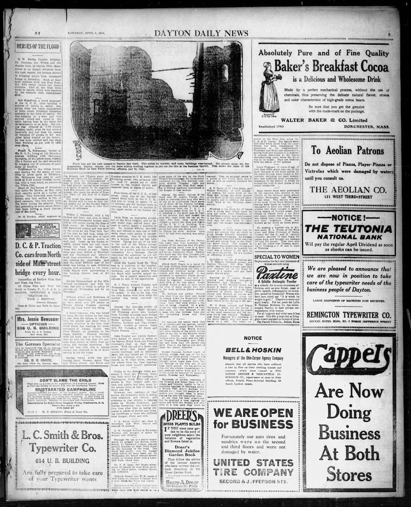 Dayton history pages 1913 Flood