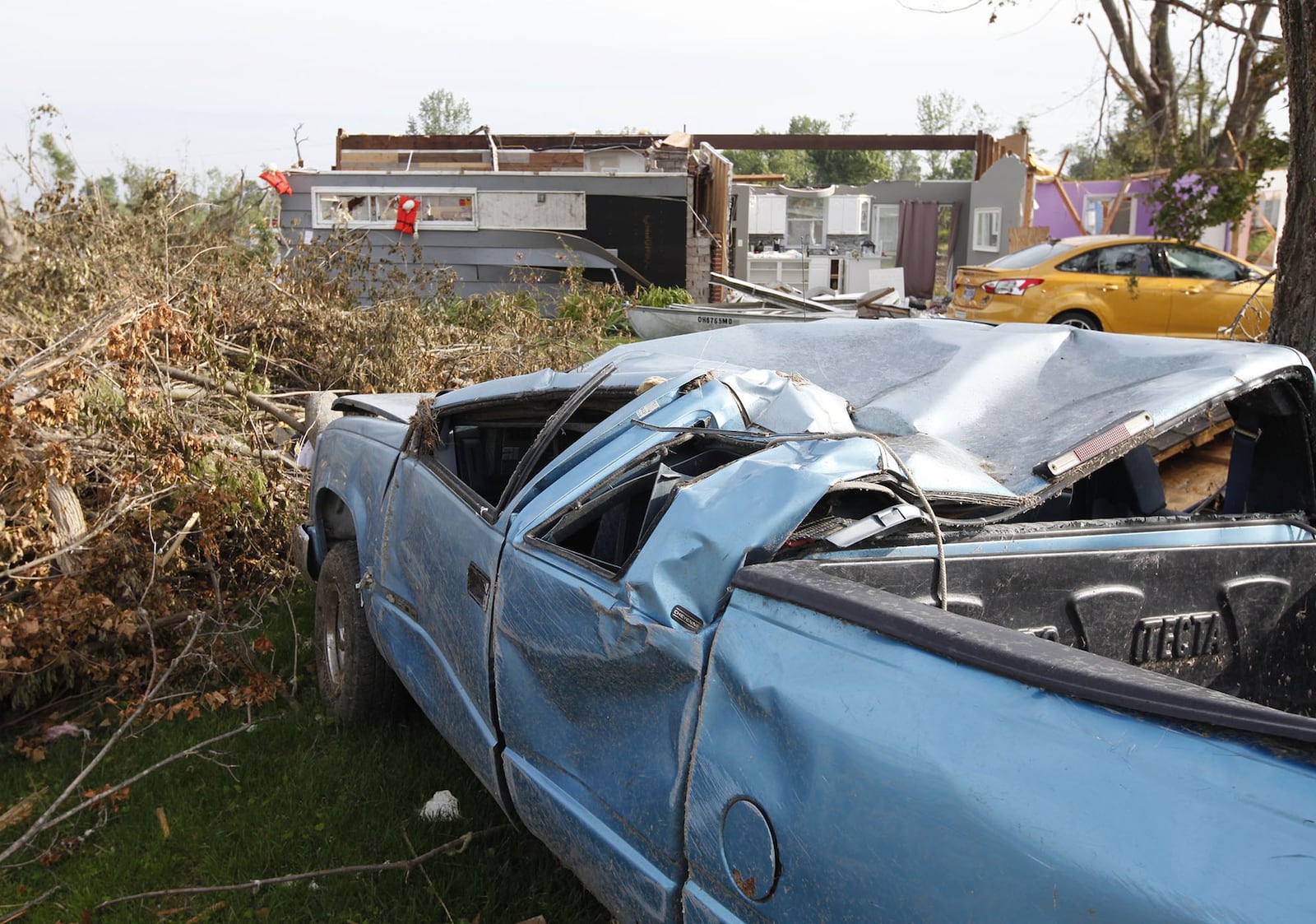 Demolished home on Rushton Drive in Beavercreek’s Grangeview Park neighborhood. TY GREENLEES / STAFF