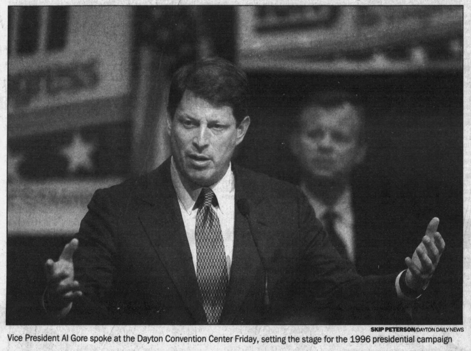 Oct. 15, 1994: Vice President Al Gore gives speech at Dayton Convention Center. DAYTON DAILY NEWS ARCHIVES