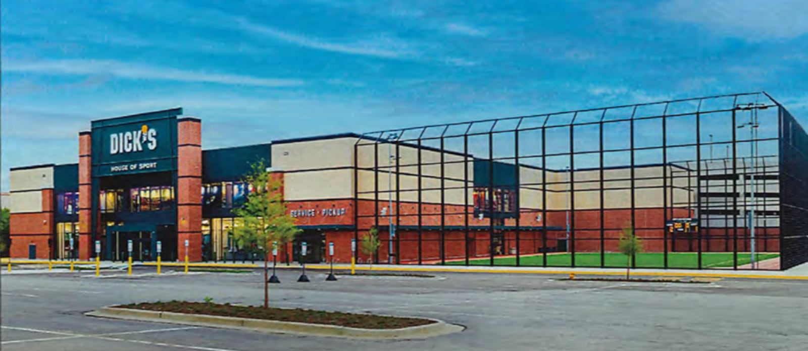 This photo, included in Dicks' Sporting Goods plans submitted to the city of Beavercreek, shows an existing Dick's House of Sport in Knoxville, Tennessee, and is similar to what the company wishes to build in Beavercreek. CONTRIBUTED