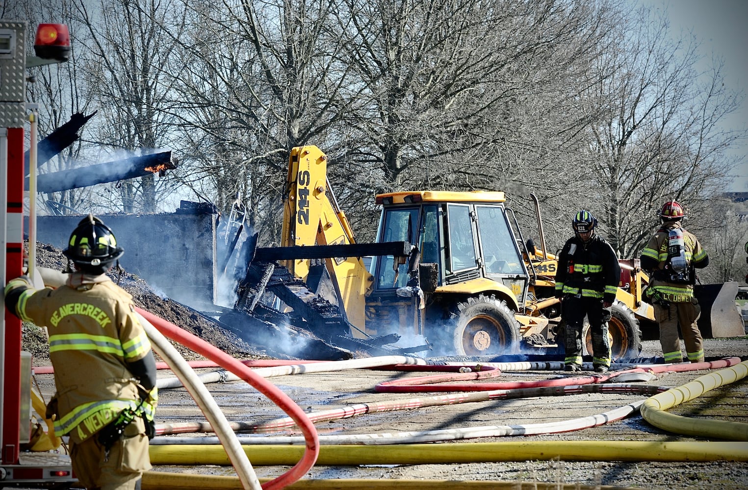 100-year-old barn burns at Siebenthaler’s Garden Center in Beavercreek Twp.