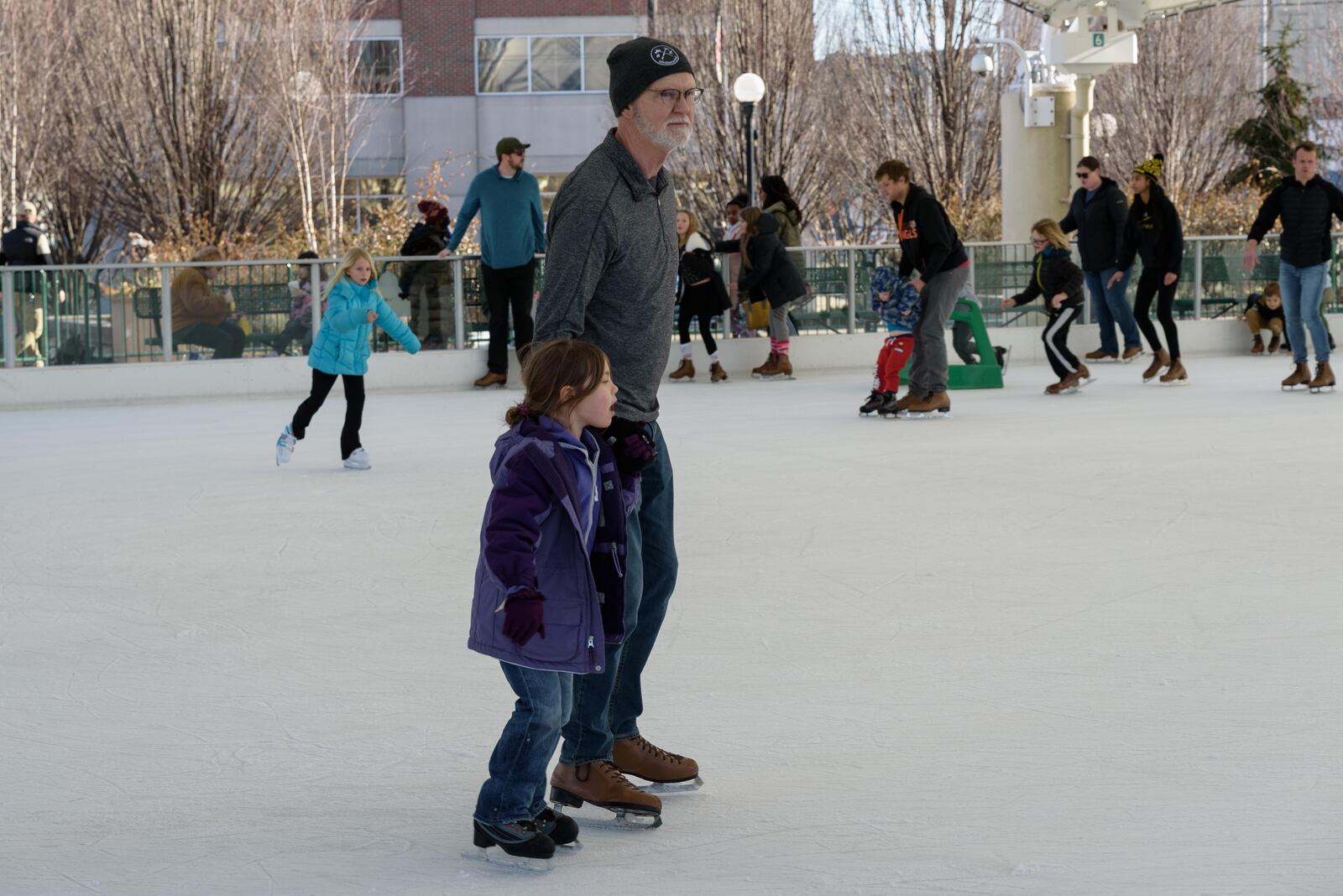 Thanksgiving marks a new season in many ways, including the opening of outdoor ice skating at RiverScape MetroPark in Dayton, which is open daily  Friday, Nov. 25 through Sunday, Feb. 26. TOM GILLIAM / CONTRIBUTING PHOTOGRAPHER