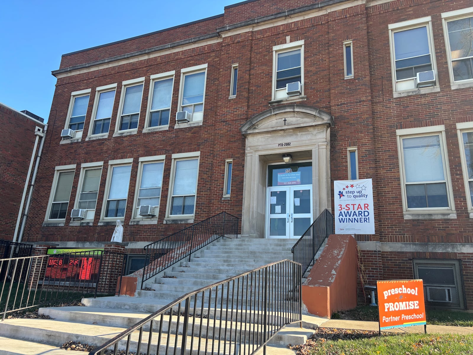 The outside of St. Benedict the Moor Catholic school in West Dayton. Eileen McClory / staff