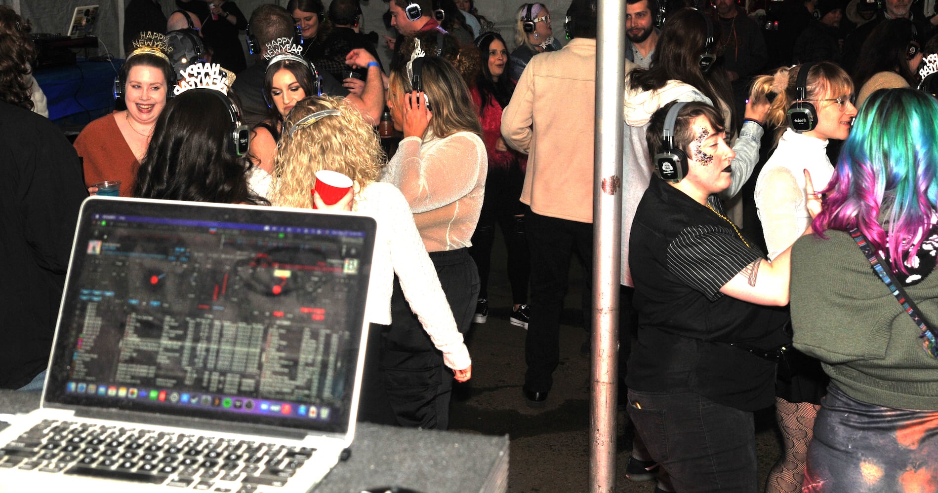 Did we spot you at Dayton's Sixth Annual New Year's Eve Ball Drop and Silent Disco?