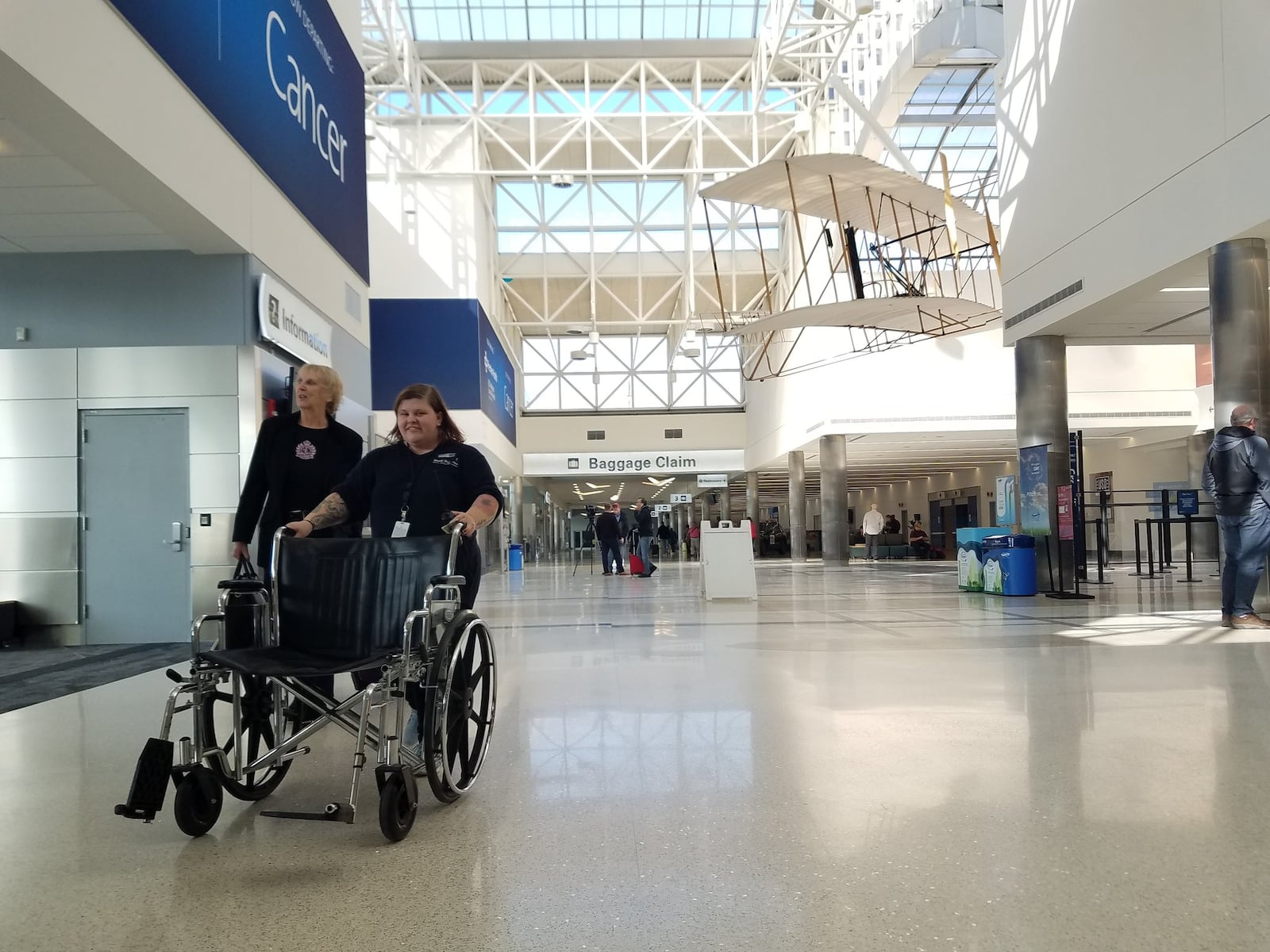 The Dayton International Airport unveiled its new terminal renovations Tuesday. The $29 million project took two year and more than 100 people to finish. STAFF PHOTO / HOLLY SHIVELY