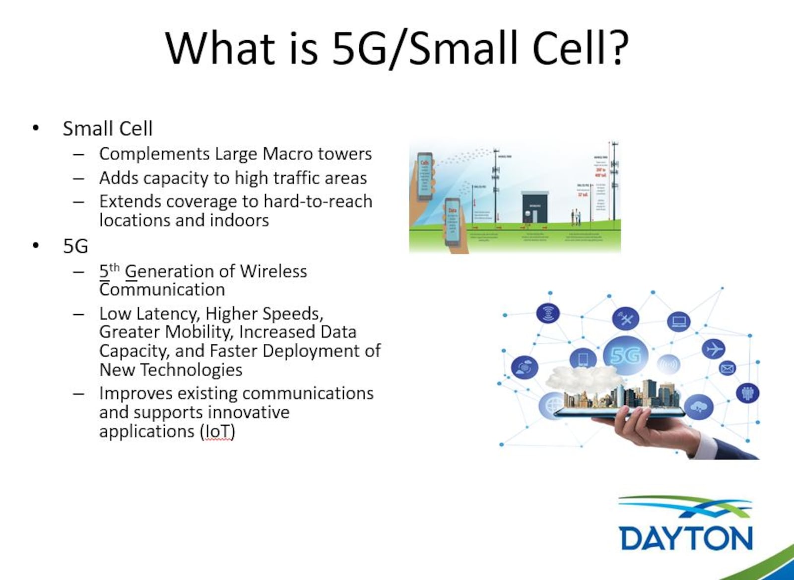 Info about 5G and small cell towers. CONTRIBUTED