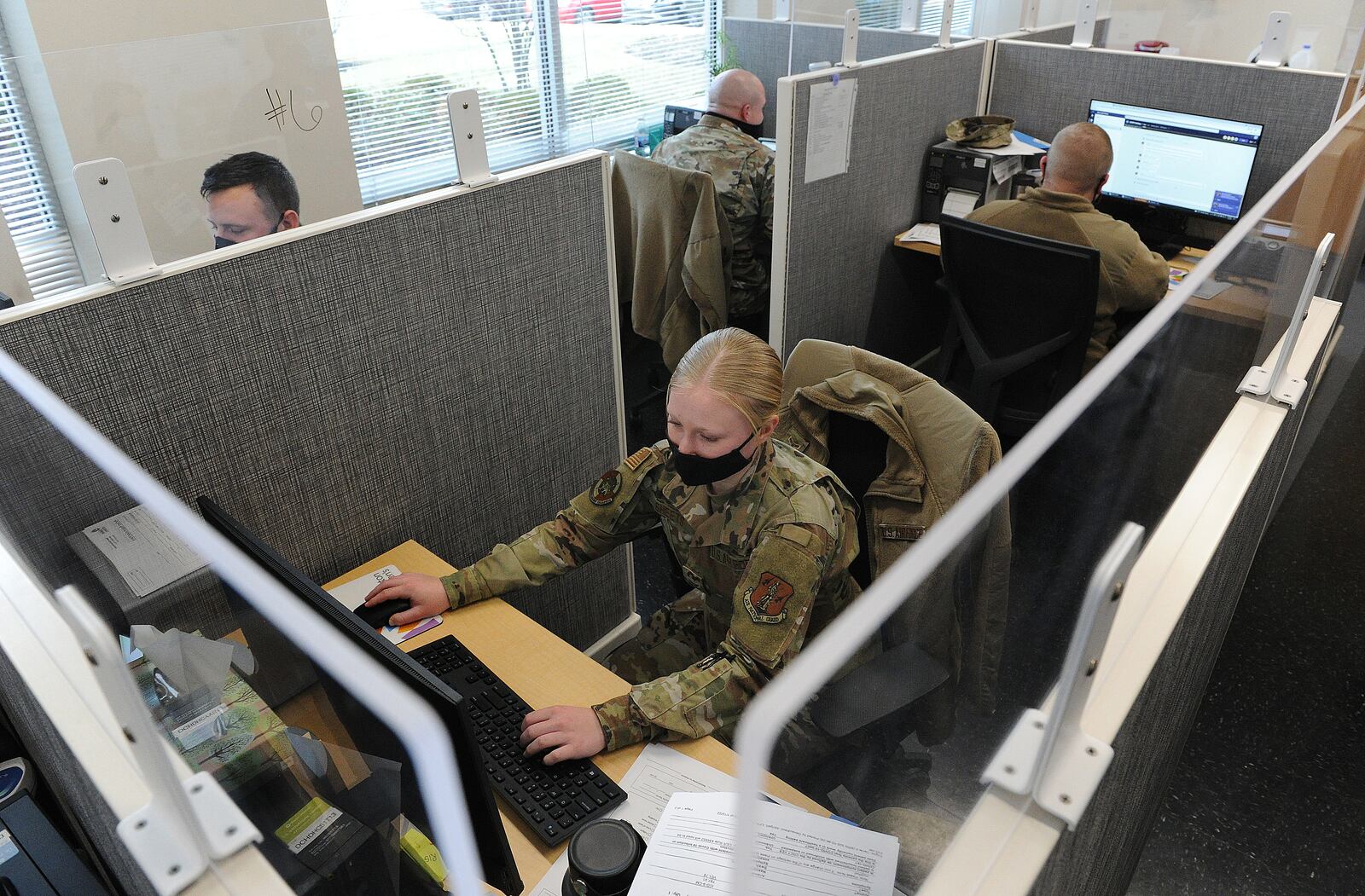 Dayton Children’s is receiving help from the Ohio National Guard at its Springboro COVID-19 testing site, allowing the site to triple its capacity. The facility, is located at 3300 W. Tech Road. MARSHALL GORBY\STAFF