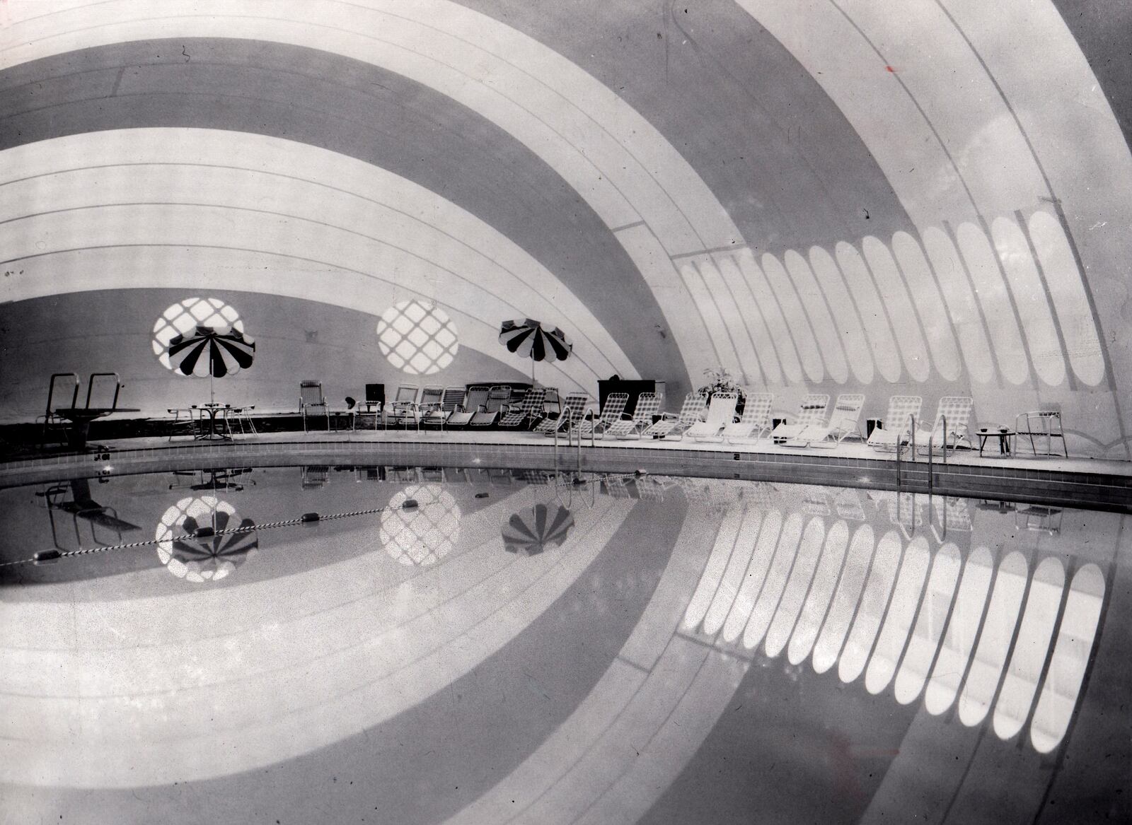 A view of the pool at the Dayton Country Club covered by a bubble in 1963. DAYTON DAILY NEWS ARCHIVE