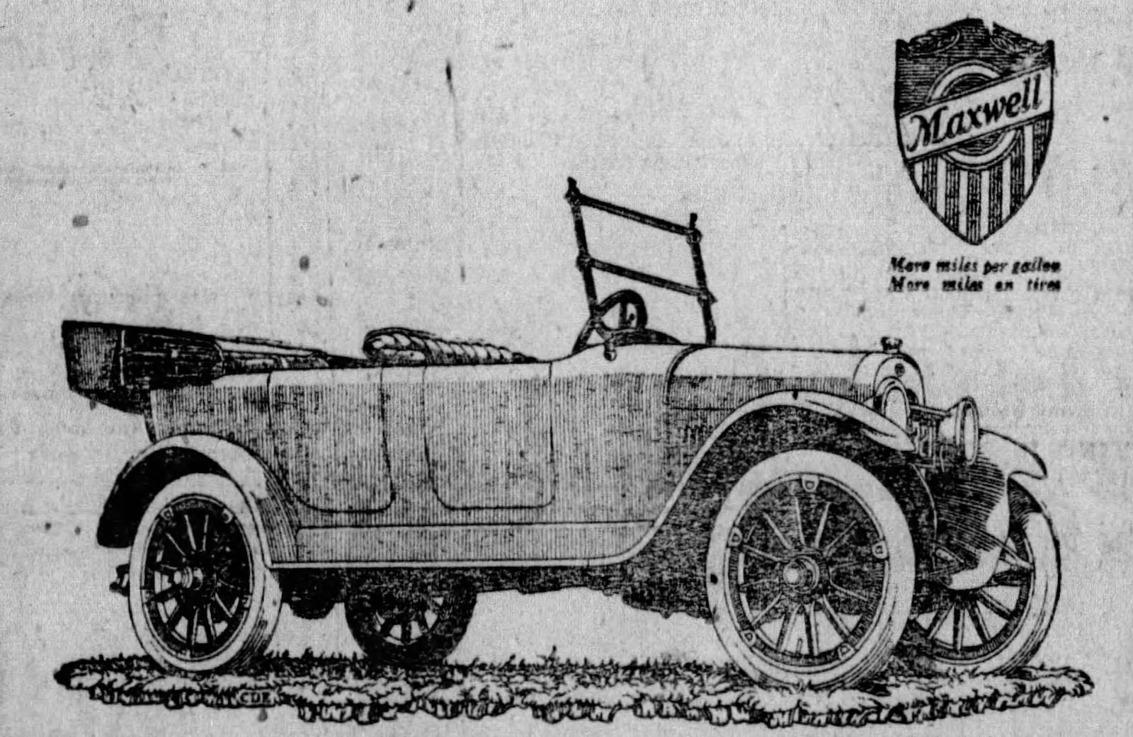 Maxwell car advertisement from 1920 Dayton Herald newspaper