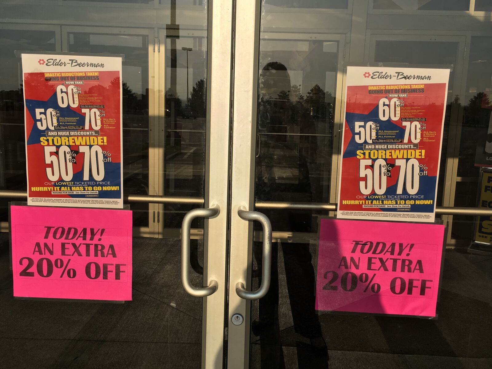 Elder-Beerman is offering 20 percent off for the Fourth of July in addition to the liquidation discounts of 50 to 75 percent. STAFF PHOTO HOLLY SHIVELY