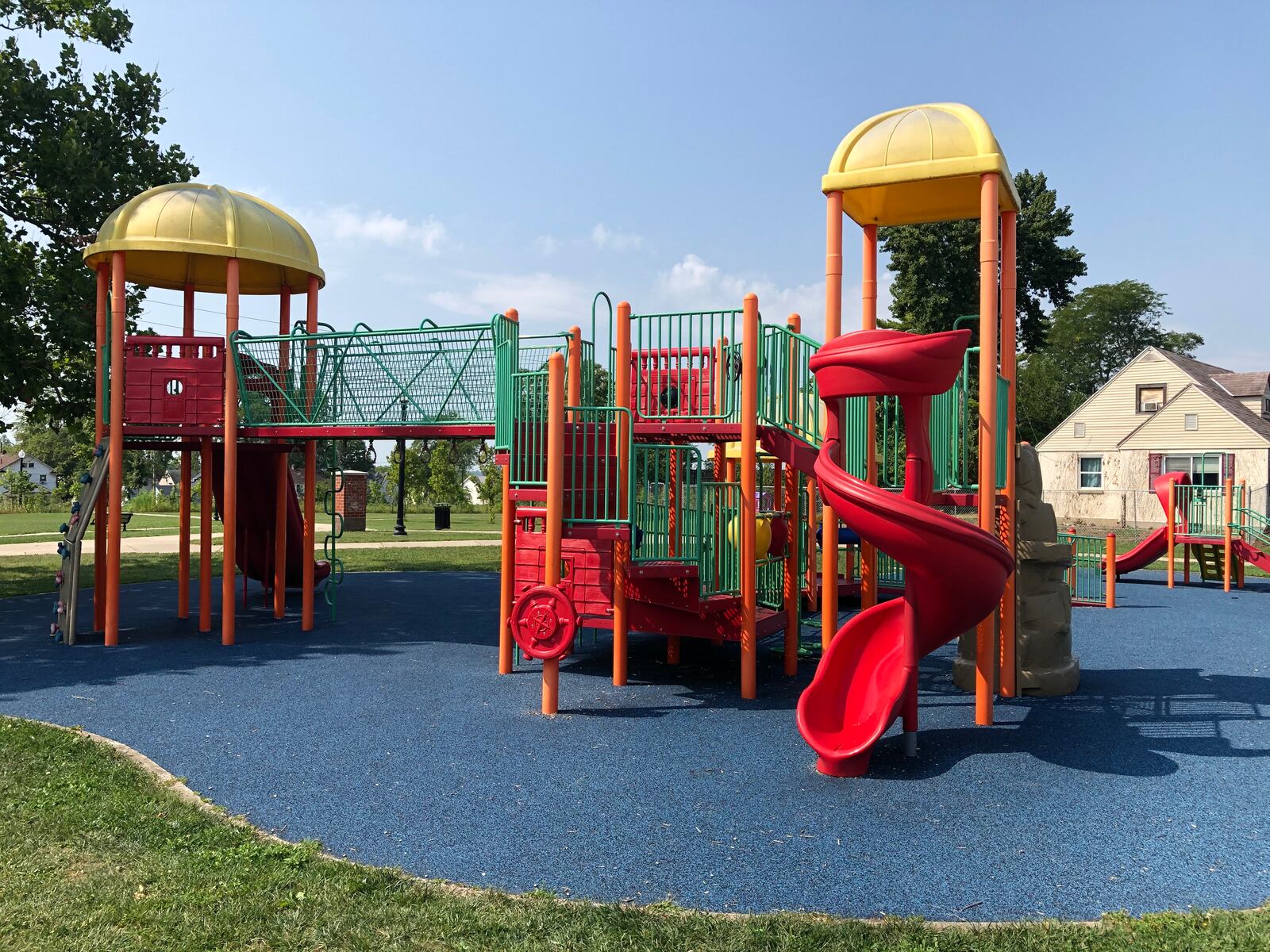 New playground equipment has been installed at Fairview Park in Dayton. CORNELIUS FROLIK / STAFF