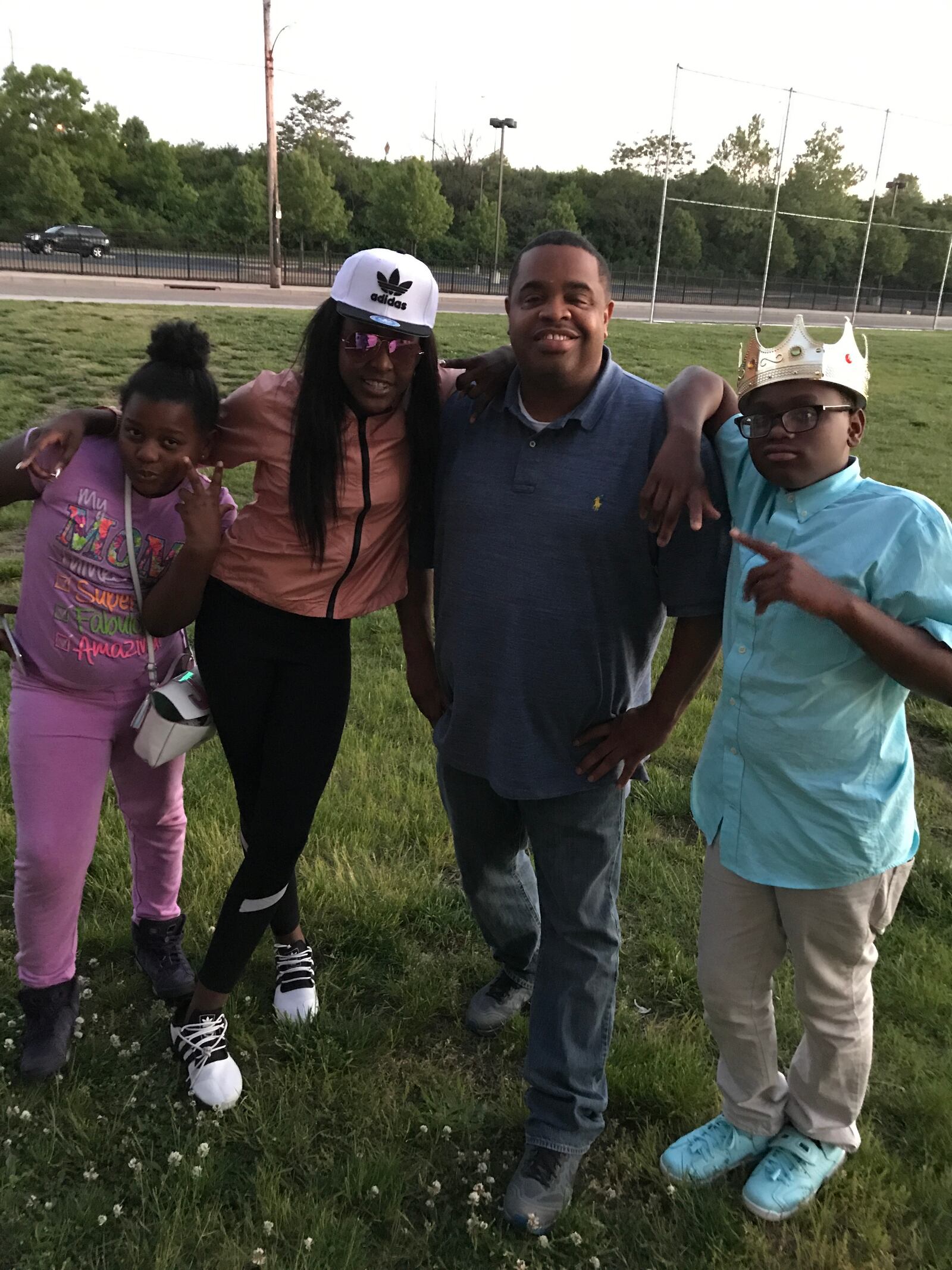 Dayton promoter Tommy Owens Jr. (center)  is pictured with and unidentifed girl (left) and rappers Flau'jae and King Roscoe  from Lifetime's "Rap Game."