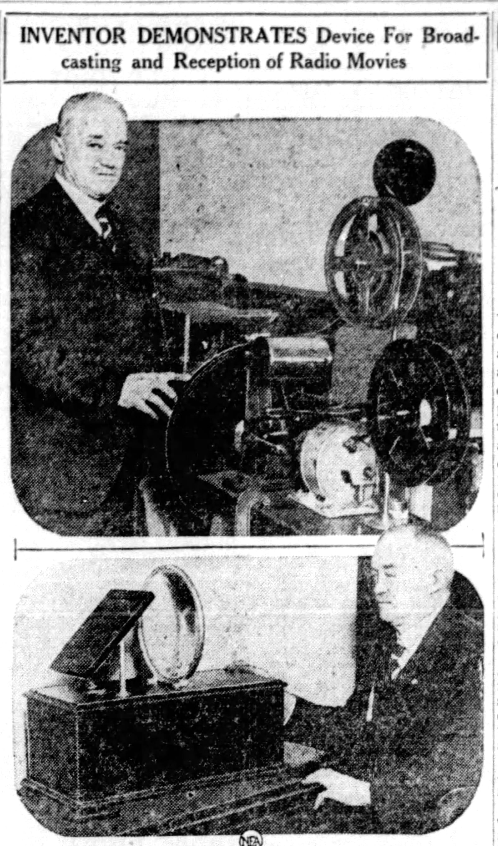 In 1928 Jenkins began selling radiovision sets that could pick up broadcasts from his station, W3XK in Wheaton, MD. The station transmitted telecasts of radio movies produced by his company, Jenkins Laboratories, Inc. DAYTON DAILY NEWS ARCHIVES