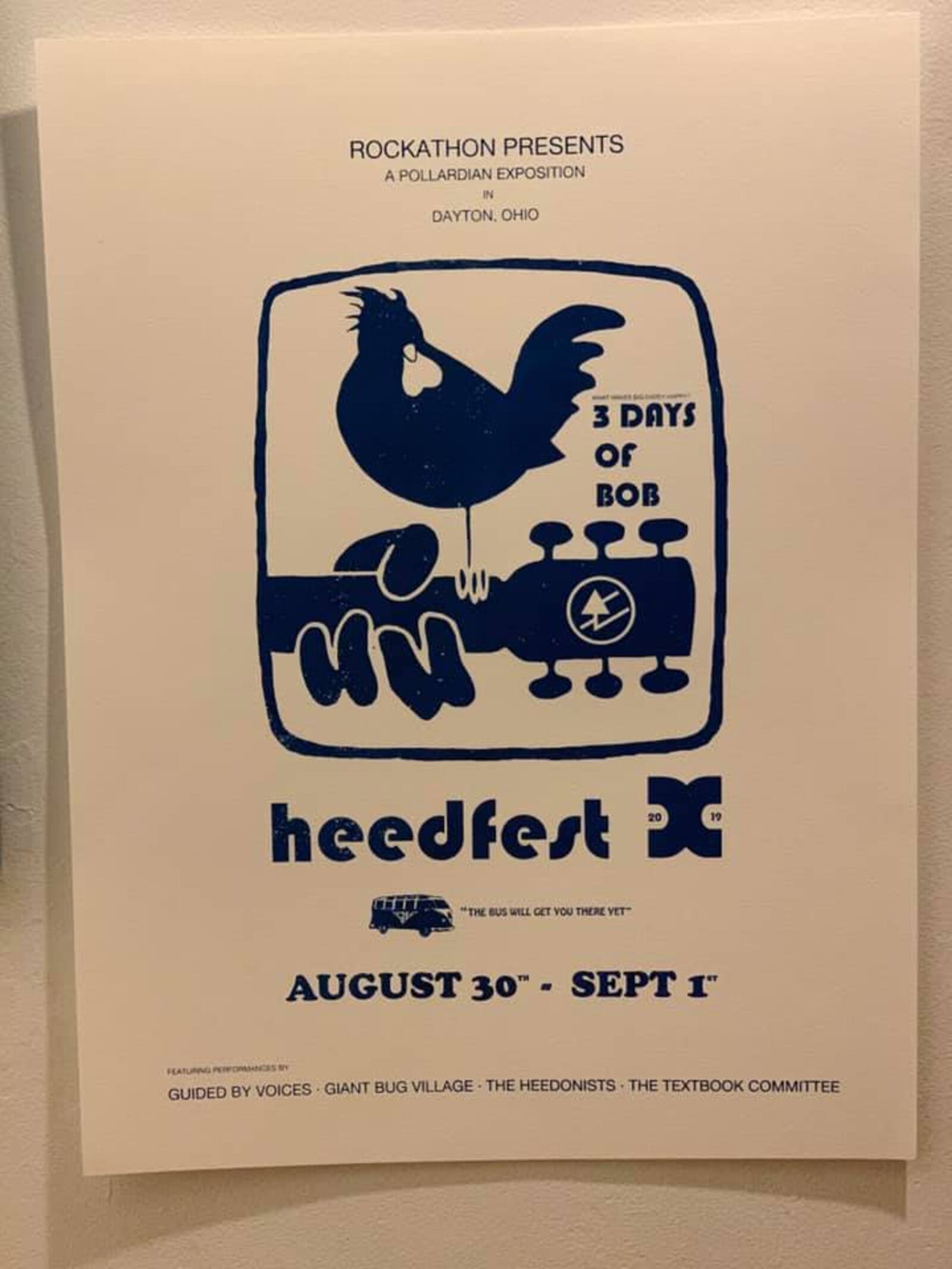 Guided by Voices fan David VanMcAleer created and sold this Heedfest X poster. Proceeds benefit the Dayton Foundation's fund for victims of the Aug. 4 mass shooting.