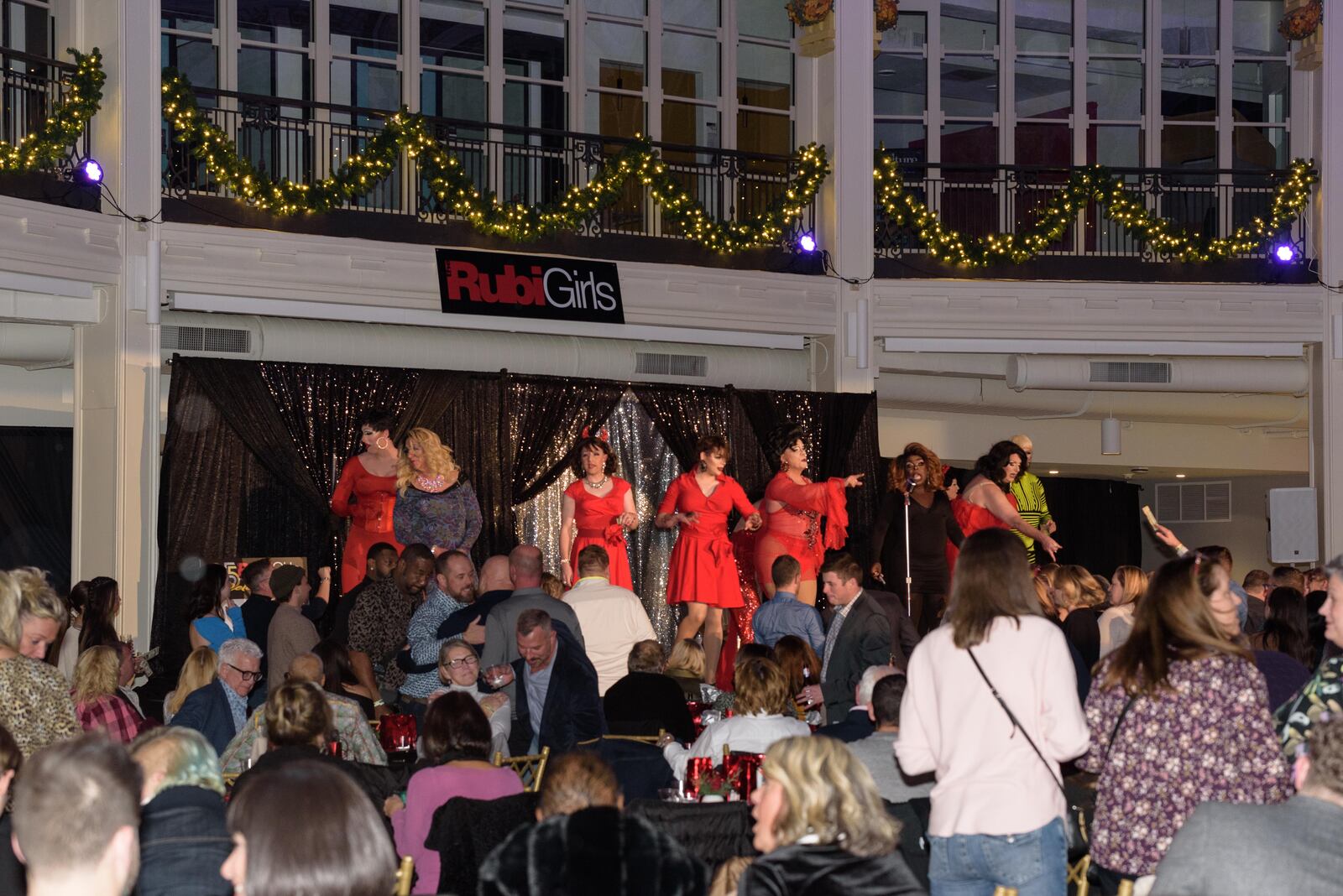 The Rubi Girls performed their annual Thanksgiving weekend show, The Show Must Go On, at the Dayton Arcade on Saturday, Nov. 26, 2022. Over 600 people attended the Dayton-based comedy drag troupe's performance. The record-setting fundraiser helps a wide variety of Dayton-area charities and organizations. TOM GILLIAM / CONTRIBUTING PHOTOGRAPHER