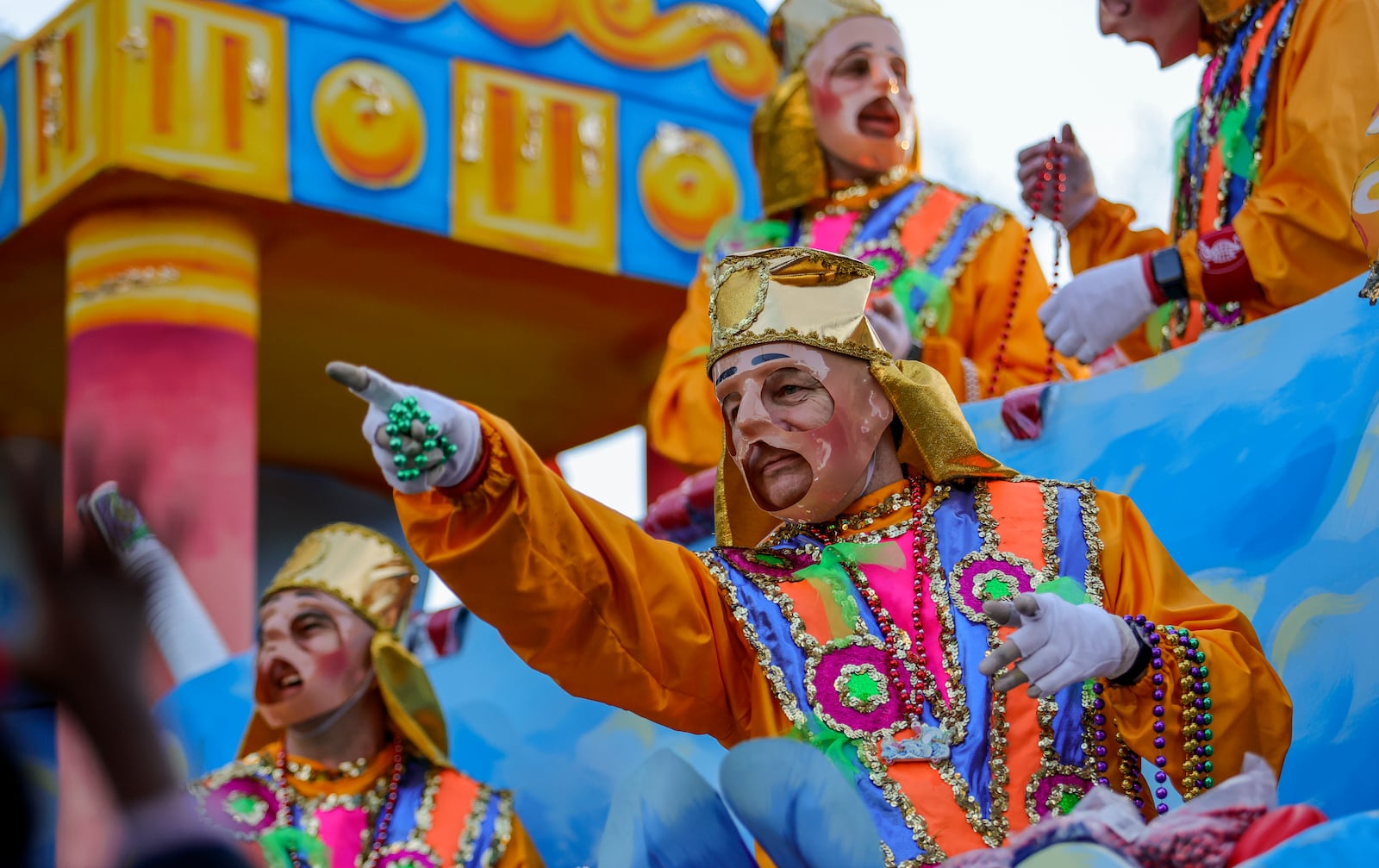 FILE - The Krewe of Proteus rolls on the Uptown route with the theme "Divine Tricksters" in New Orleans on Monday, Feb. 28, 2022. (Brett Duke/The Times-Picayune/The New Orleans Advocate via AP, File)