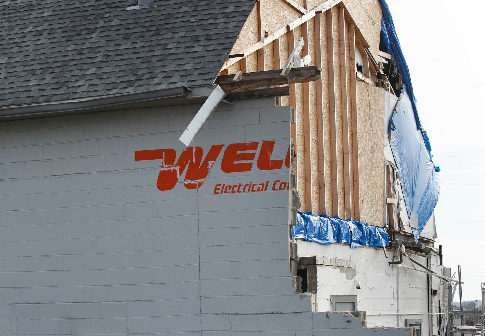 The EF4 tornado devastated many businesses in Harrison Twp., including Wells Electric. CHRIS STEWART / STAFF