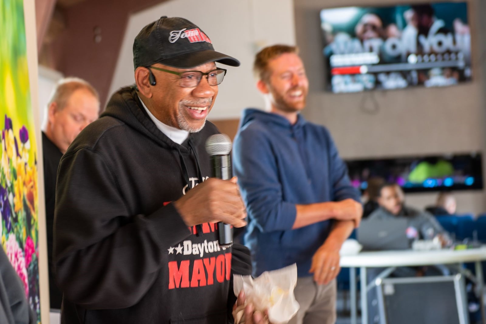 Dayton Mayor Jeffrey Mims Jr. addresses volunteers of the Living City Project in 2023. PHOTO/JUSTIN SPIVEY