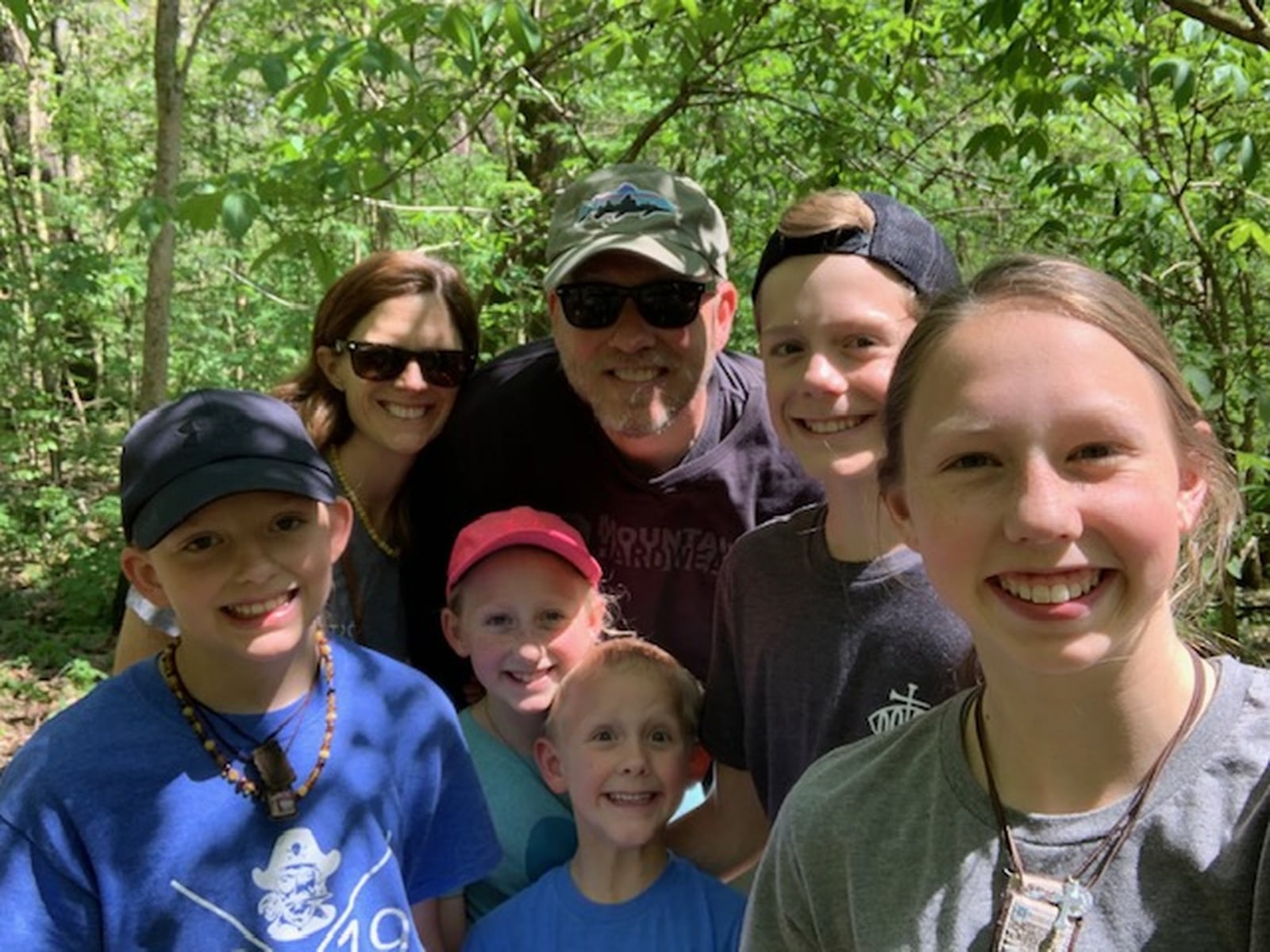 Josh Francis and his family at Stillwater Prairie Reserve in Miami County earlier this year. CONTRIBUTED