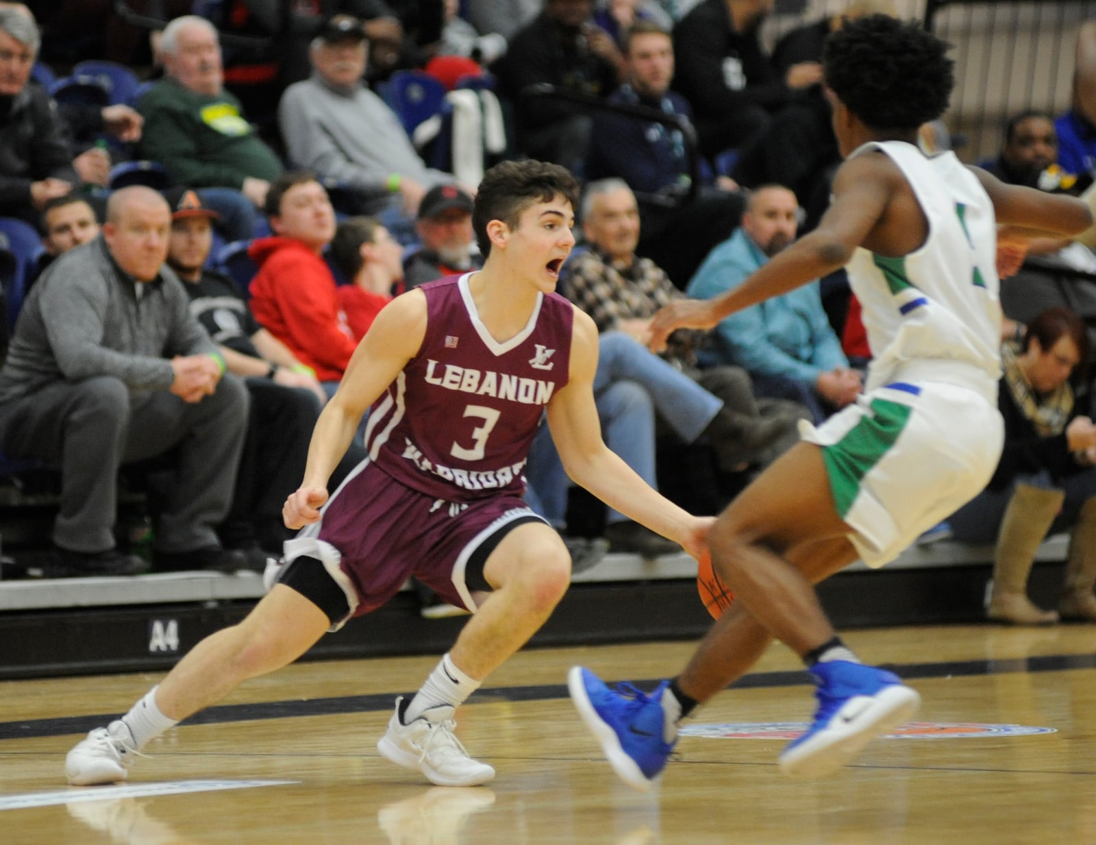 Lebanon’s Nick Lang (with ball). MARC PENDLETON / STAFF