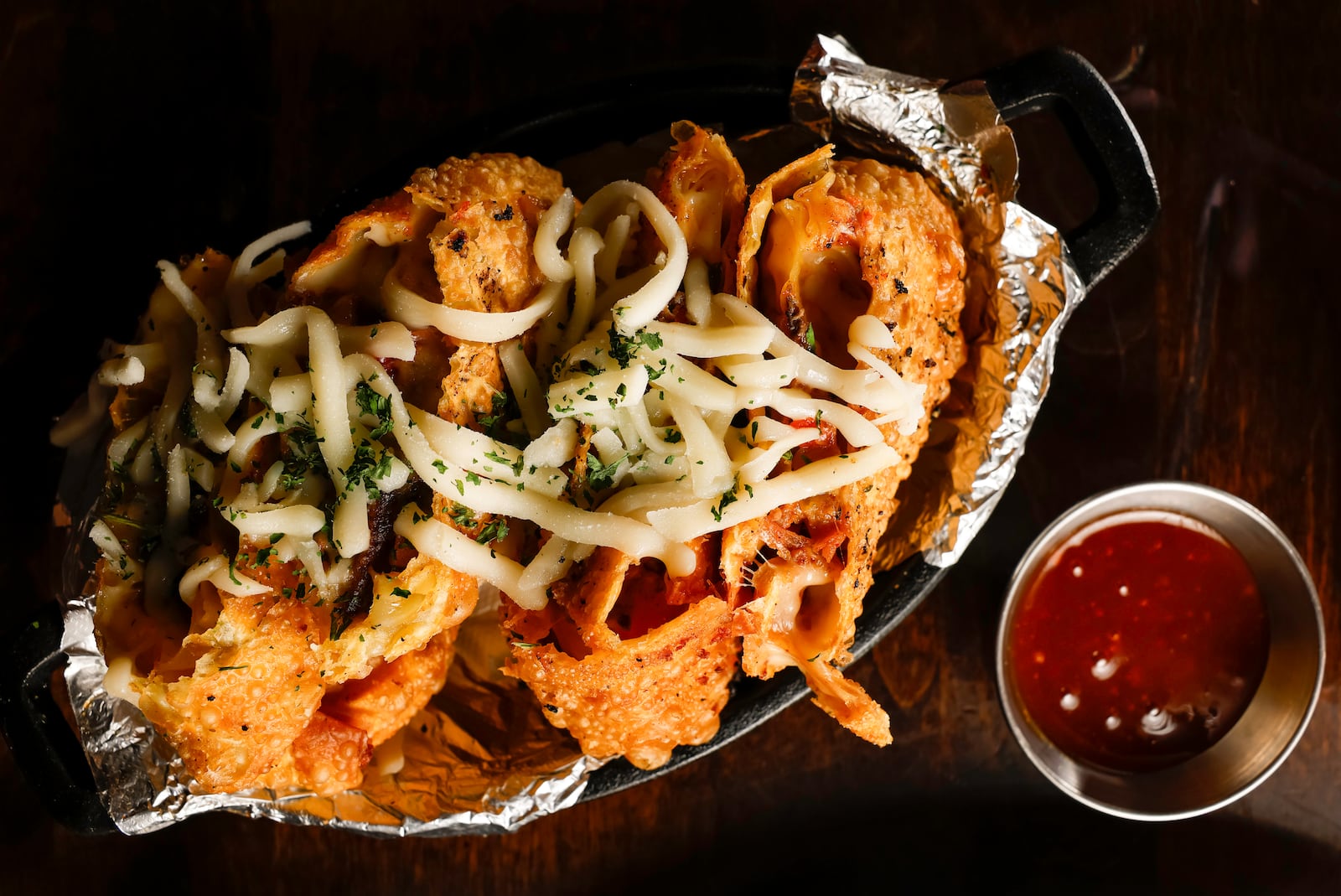 Starvin Marvin's has opened a second restaurant on Central Avenue in Middletown. The restaurant has a large selection of burgers, specialty fries, appetizers, shakes and more with dine-in seating. This is their philly cheesesteak egg rolls. NICK GRAHAM/STAFF