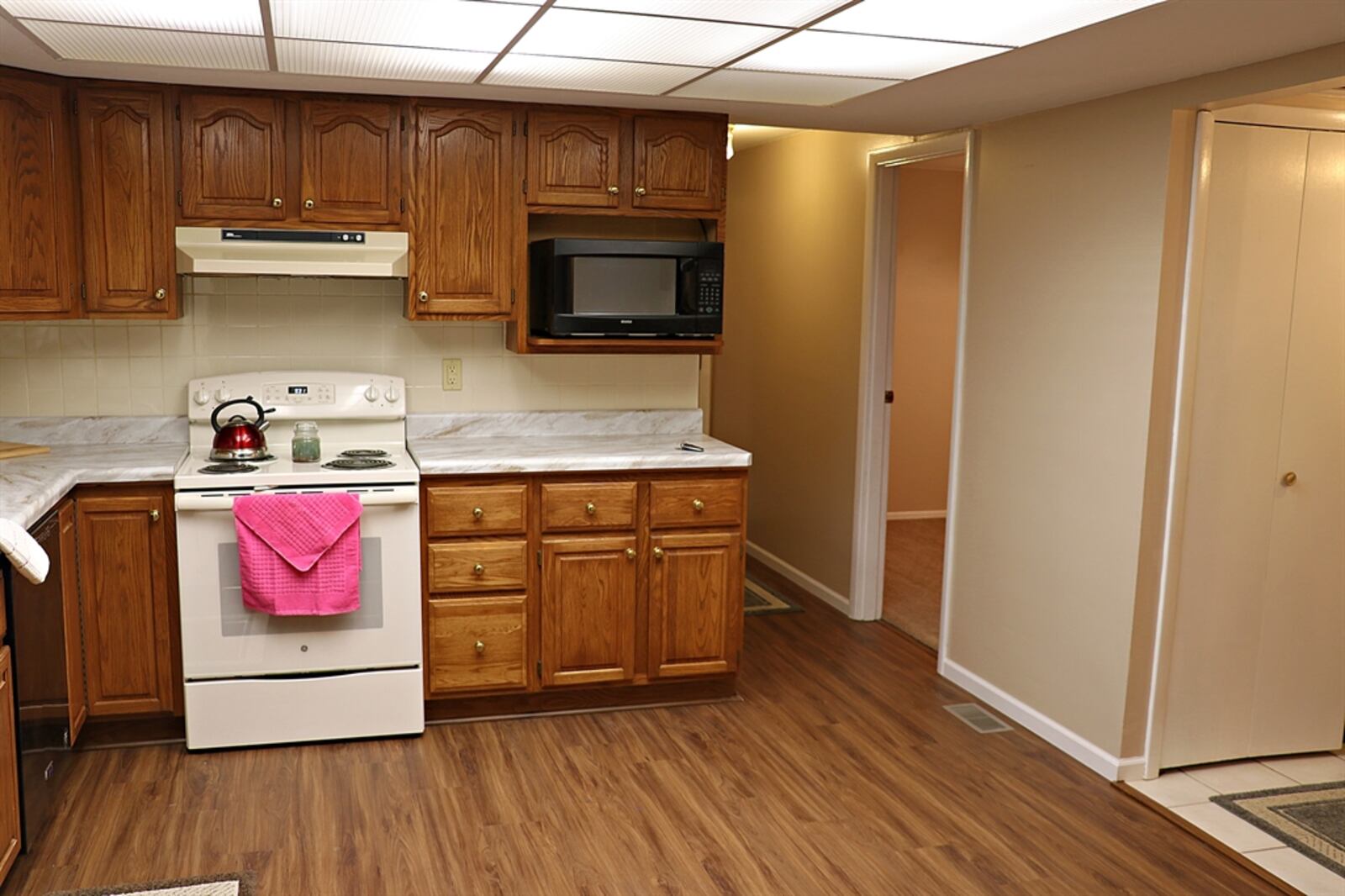 Recessed lighting makes the kitchen bright as the kitchen is the centerpiece to the home. CONTRIBUTED BY KATHY TYLER