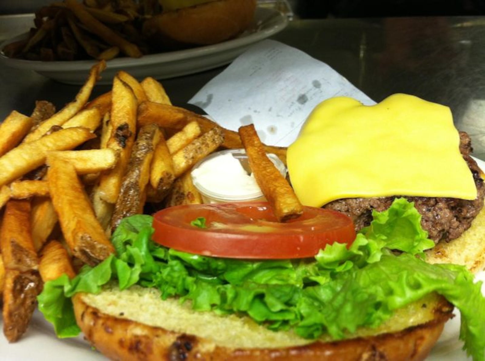 A cheeseburger and hand cut fries at Tank's. Photo: Tank's Facebook page.