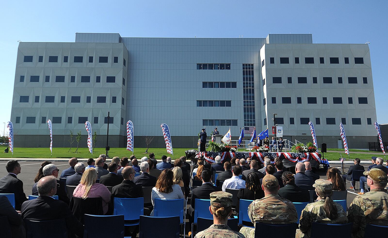 The official ribbon cutting ceremony for the National Air and Space Intelligence Center (NASIC) took place Monday, May 13, 2024. MARSHALL GORBY\STAFF