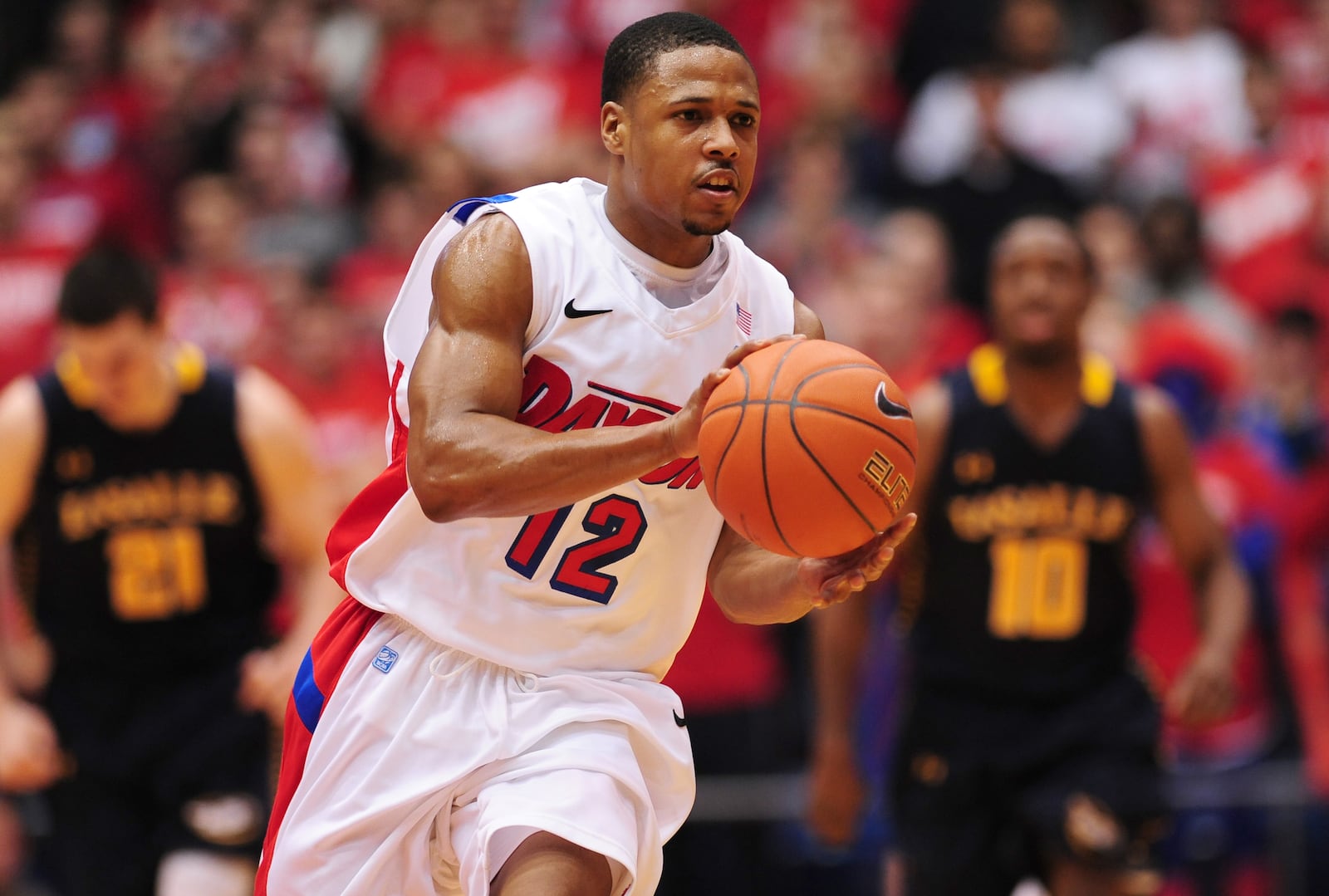 Josh Parker makes a pass against Lasalle in 2012. Photo by Erik Schelkun