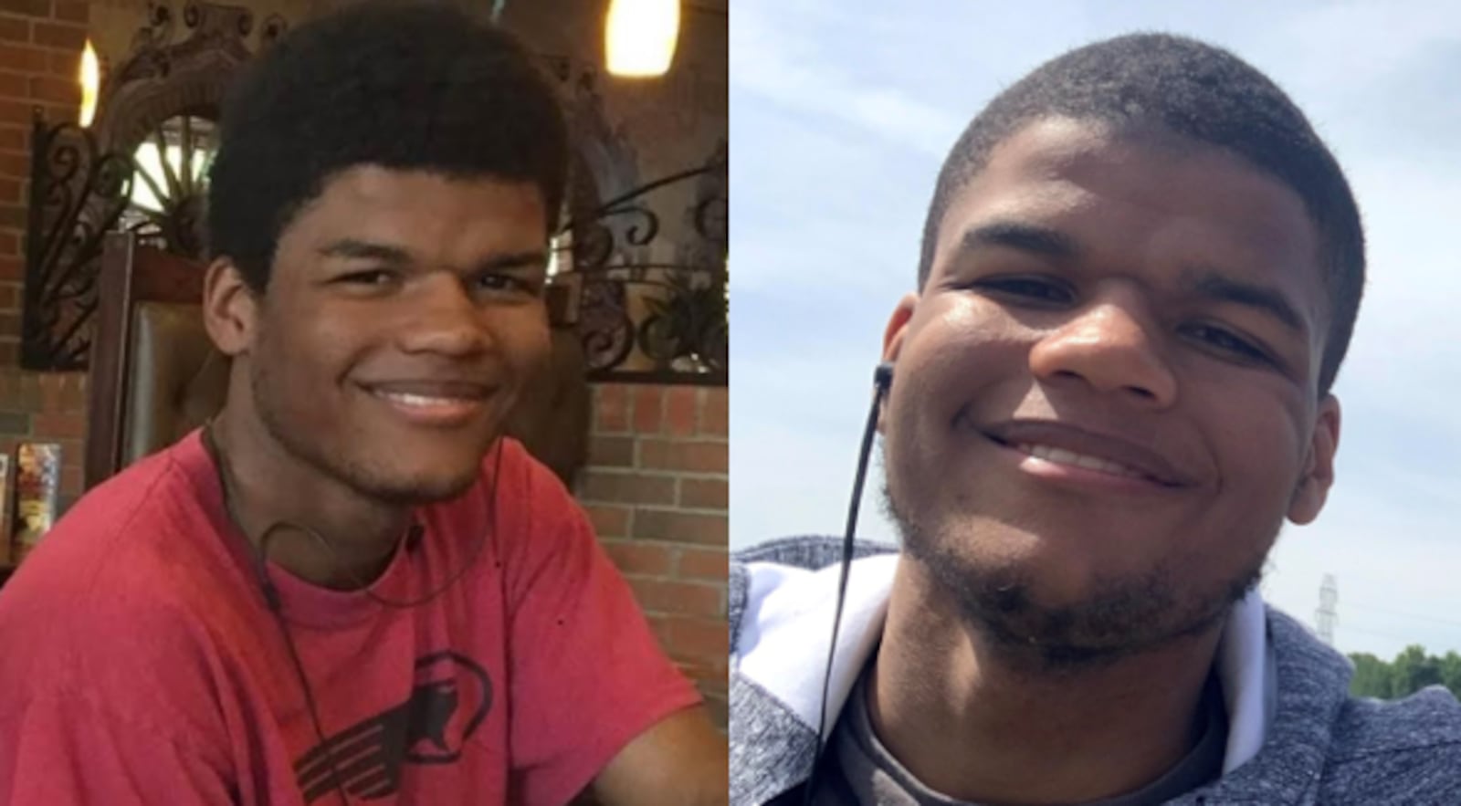 Akil Hughes, 21, was last seen Wednesday when he left his Penridge Drive residence to take a walk. Photos courtesy Centerville Police Department.