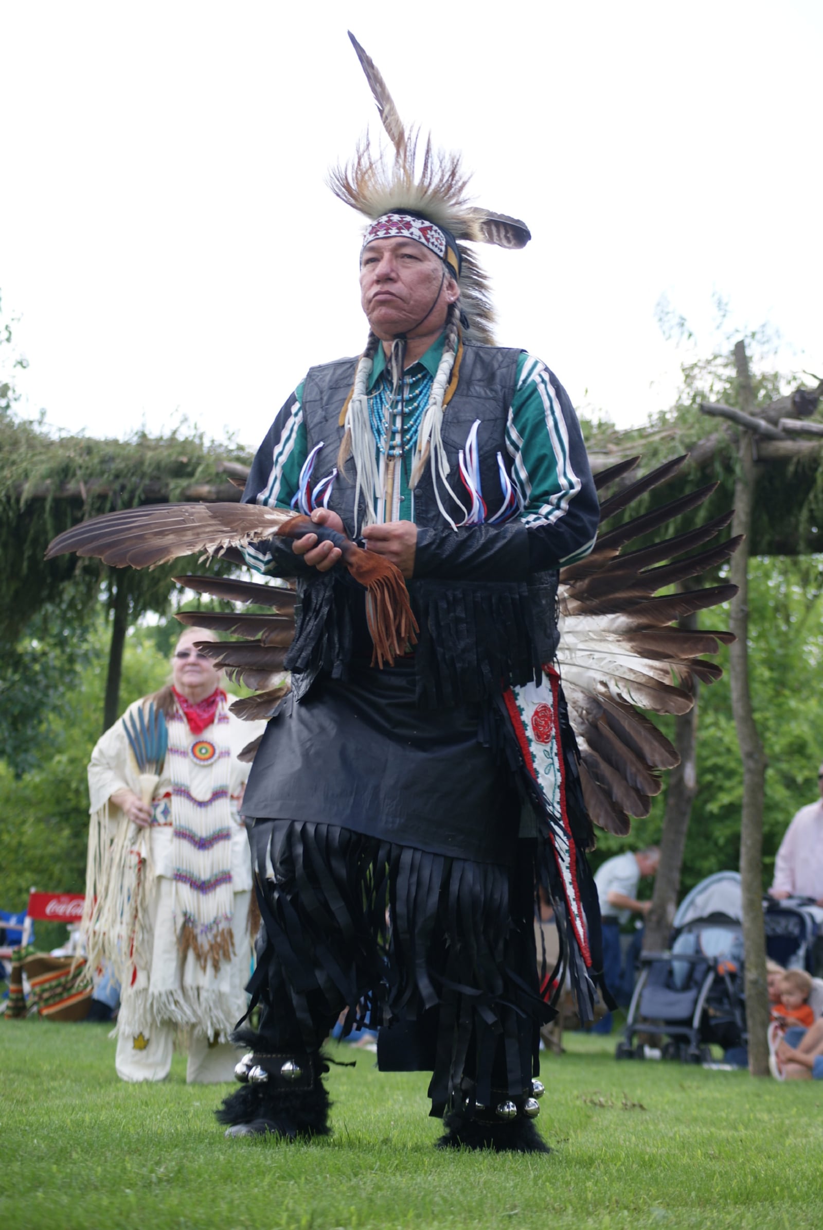 Women and men of the Miami Valley Council for Native Americans spend weeks hand-crafting their customized traditional attire for the Keeping the Tradition Pow Wow at  SunWatch Indian Village.