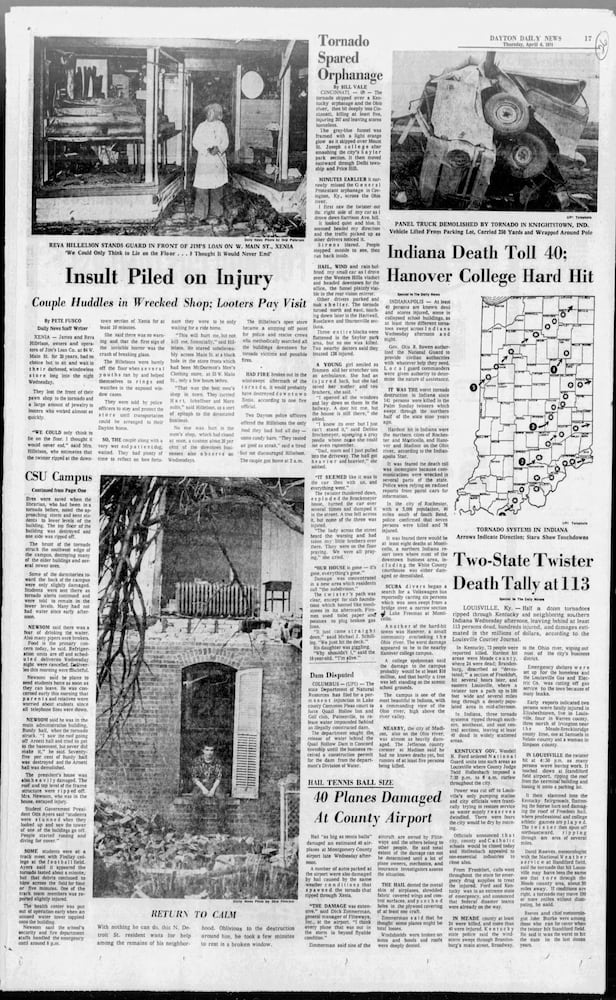 Xenia tornado 1974 DDN pages