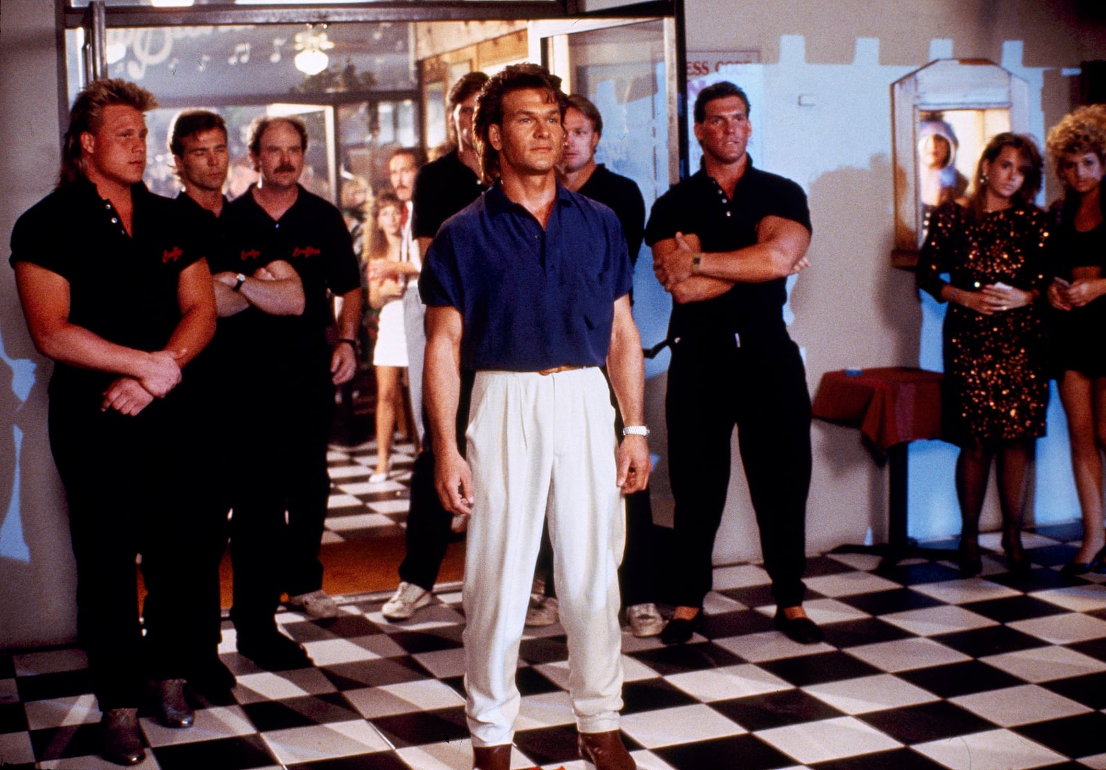 Patrick Swayze stars as a cool-headed barroom bouncer hired to clean up a rowdy Missouri tavern in "Road House," 1989. (Peter Sorel/Metro-Goldwyn-Mayer/United Artists)