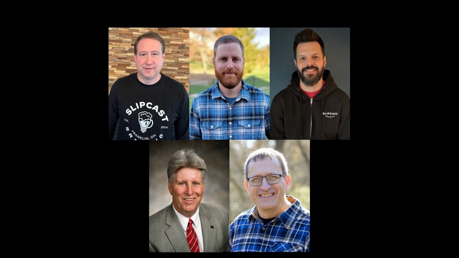 From left to right (top row) Brian Willett, Dale Seginak and Shaun Lipe. From left to right (bottom row) Woody Willis and Bill Sams.