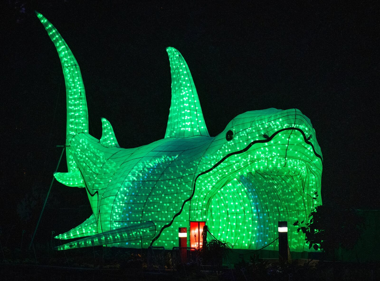 The “Jawsome” walk-through shark is 100-feet long. CONTRIBUTED PHOTO BY KYLE LANZER/CLEVELAND METROPARKS