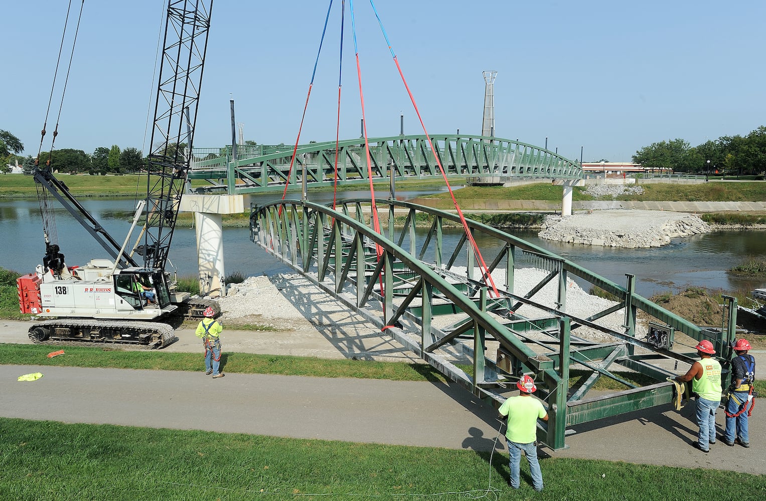 PHOTOS: Deeds Point pedestrian bridge dismantled