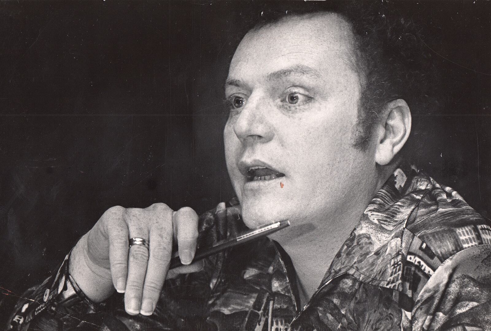 Larry Flynt, the founder of Hustler magazine, photographed in 1976 at his Columbus office. DAYTON DAILY NEWS / WRIGHT STATE UNIVERSITY SPECIAL COLLECTIONS AND ARCHIVES