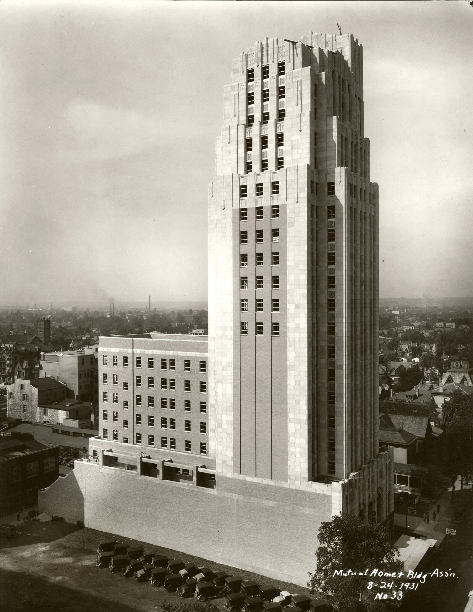 The Mutual Home Building in Dayton was completed in 1931. Today it is called the Liberty Tower. It is the city's only Art Deco "setback" skyscraper. During World War II it’s code name was “Dog Easy 77.” LIBERTY TOWER ARCHIVES