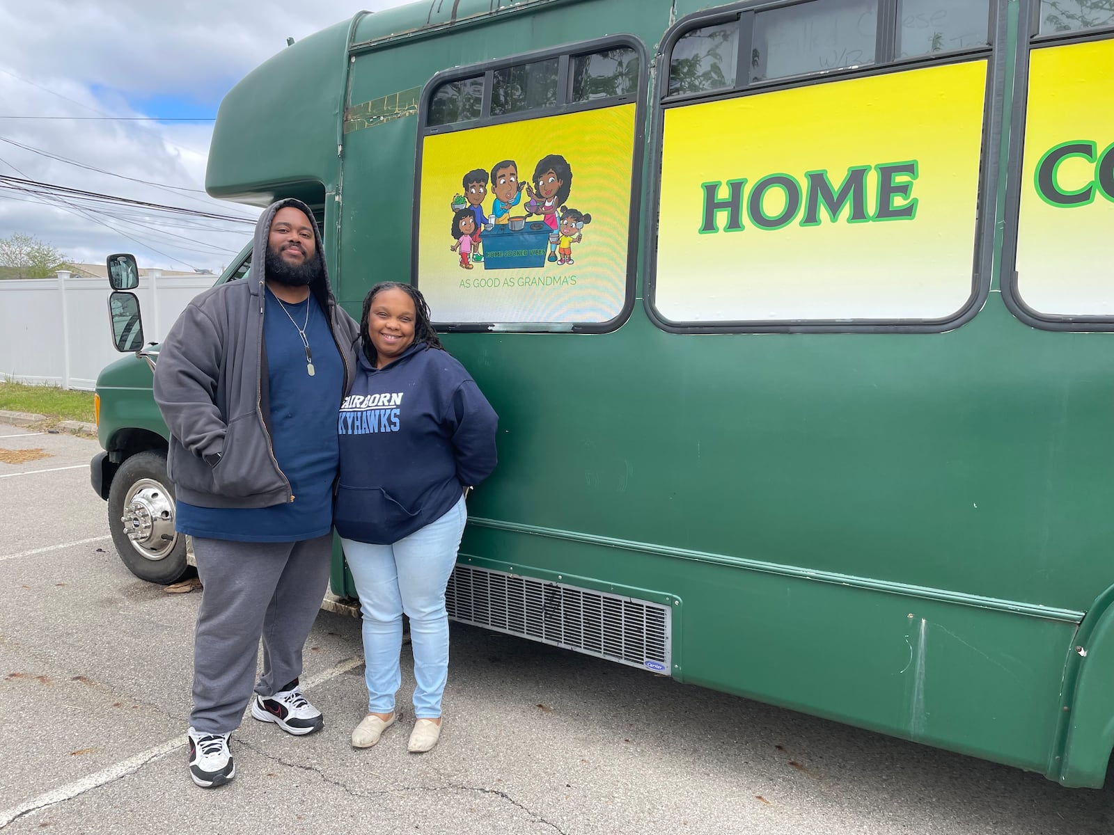 Home Cooked Vibes, a food bus based out of Fairborn, offers savory and sweet egg rolls and more. Pictured are owners Syrita Nuttall and James Highsmith. NATALIE JONES/STAFF