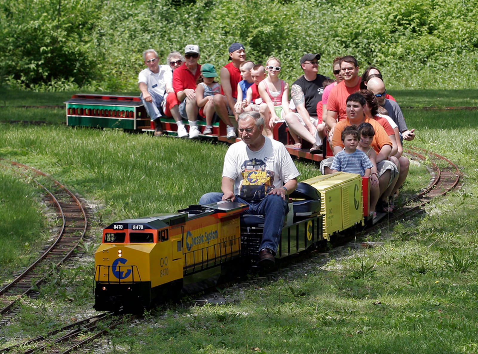 The famous mini train at Carillon Historical Park has resumed running on select weekends this year. STAFF FILE PHOTO