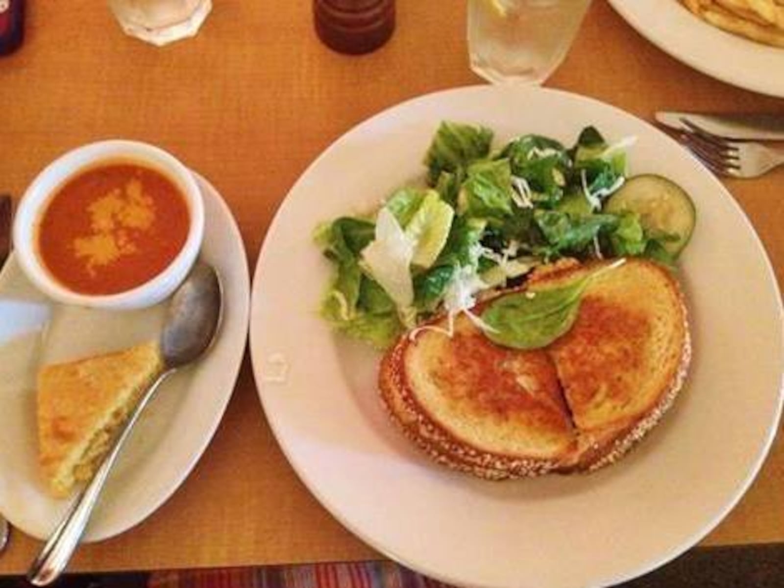 Meadowlark's tomato soup and cornbread. Photo source: Meadlowlark Facebook