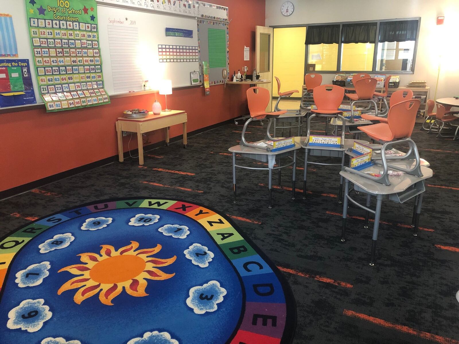 The classroom of Northridge kindergarten teacher Christina Millard-Halburnt was decorated and ready for the start of another school year this week. JEREMY P. KELLEY / STAFF