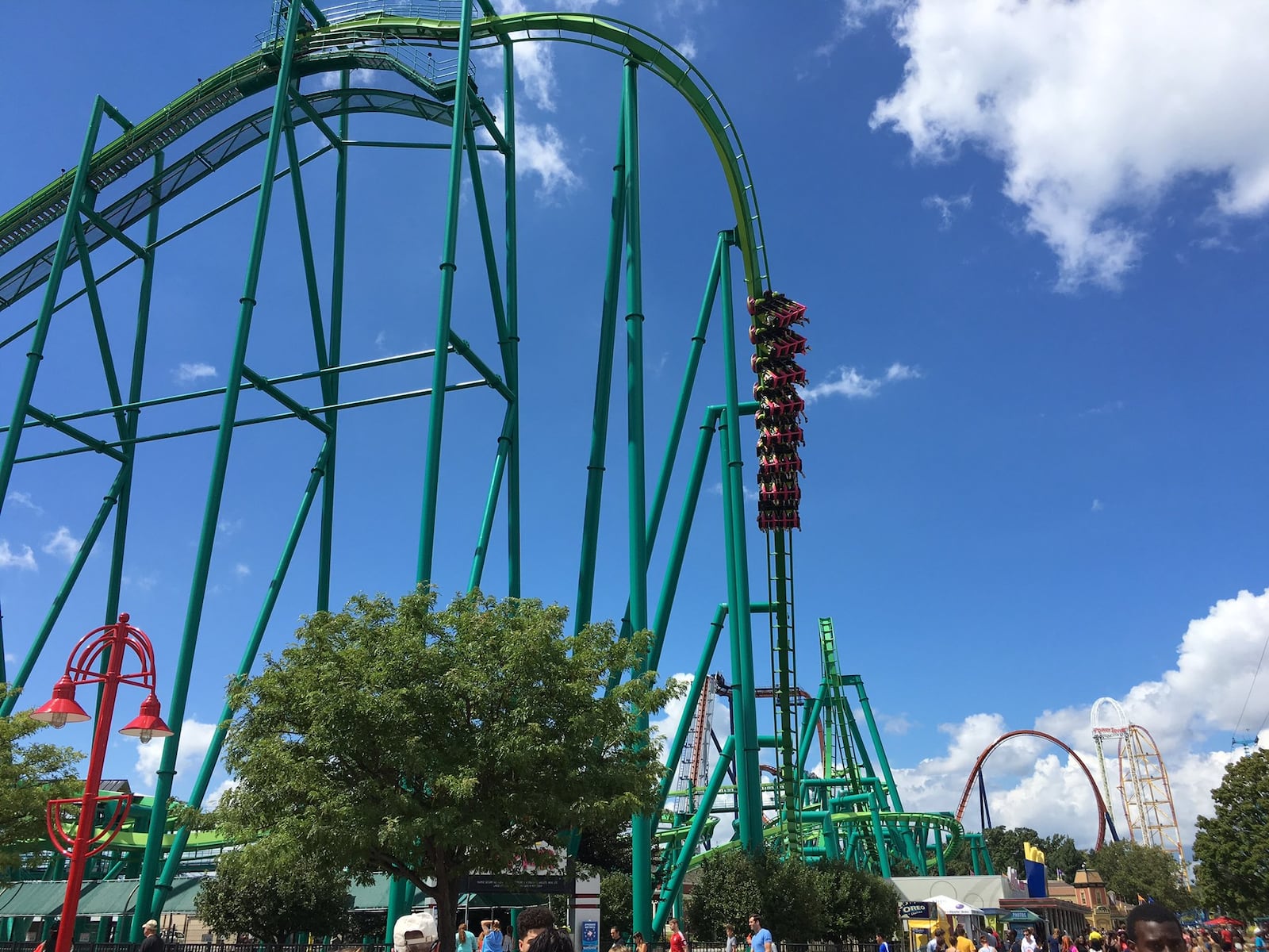 Cedar Point is the perfect destination for thrill-seekers of all ages. Enjoy breathtaking views on coasters as you’re about to plunge on a coaster. CONTRIBUTED PHOTO BY ALEXIS LARSEN