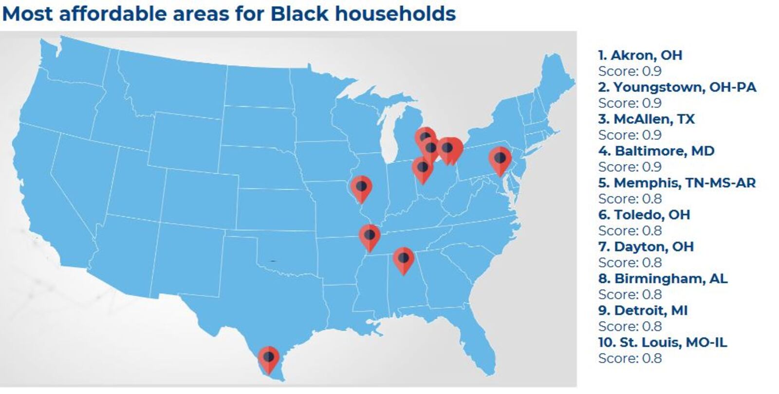 The Dayton region is one of the most affordable metro areas in the nation for Black households, according to a study by the National Association of Realtors. CONTRIBUTED