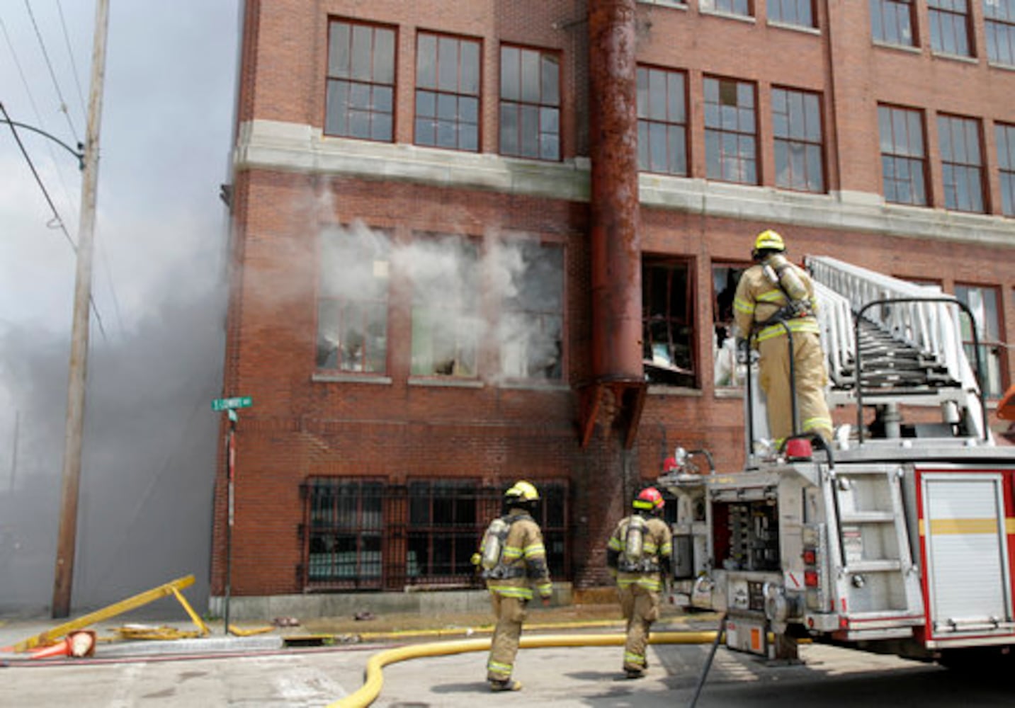 Fire at the Crowell-Collier Building